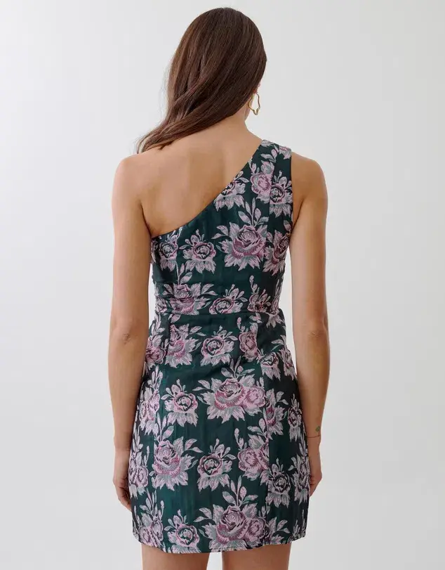 Tussah Natasha Mini Dress Emerald Floral Size AU 8 - Image 2