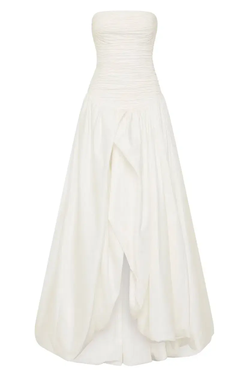 Aje Violette Bubble Hem Maxi Dress in White Size AU 6 - Image 4