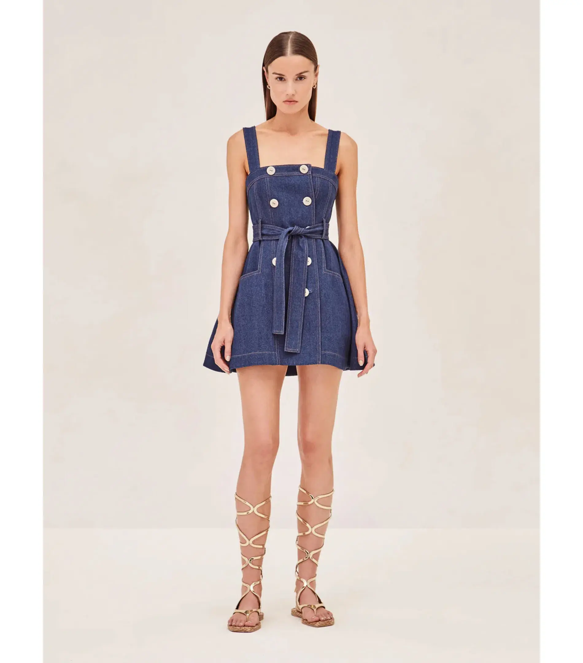 Alexis Danni Mini Denim Dress Blue Size XS / AU 6 - Image 1