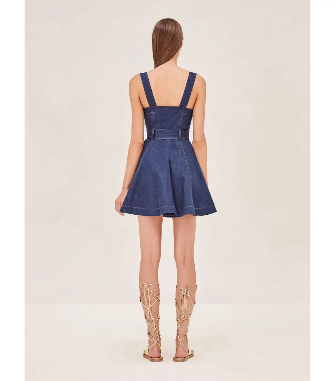 Alexis Danni Mini Denim Dress Blue Size XS / AU 6 for rent on The Volte - main image
