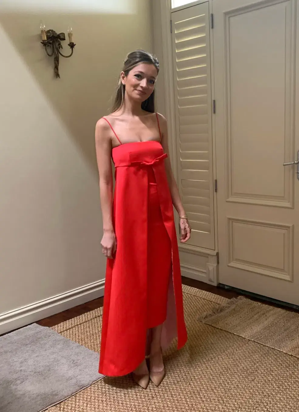 Bernadette Philippe Duchesse Stain Gown Red Size AU 6   - Image 3
