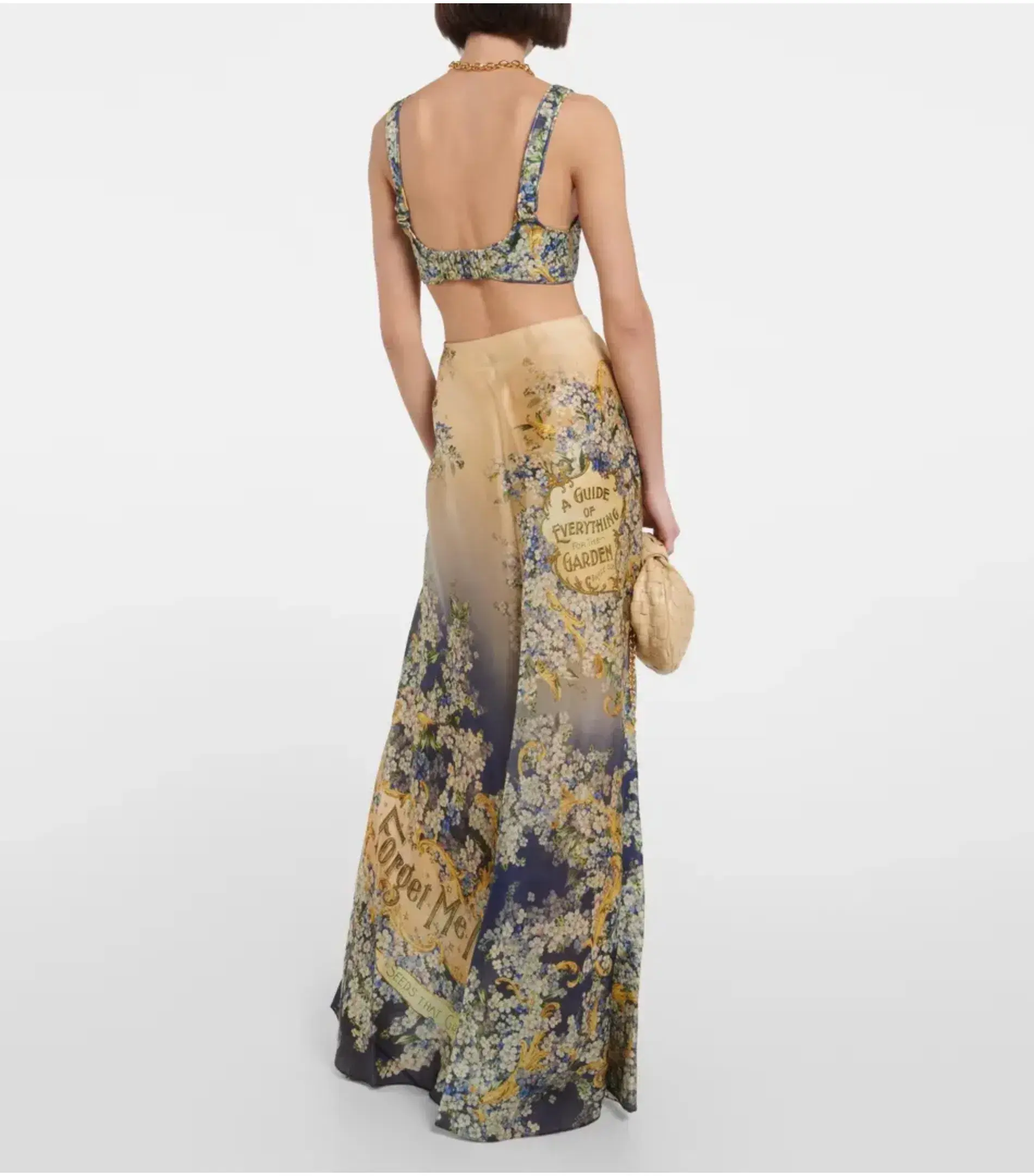 Zimmermann Tama Bralette Size 2 / AU 10 and Bias Flare Skirt Size 0 / AU 6 Set Forget Me Knots  - Image 3