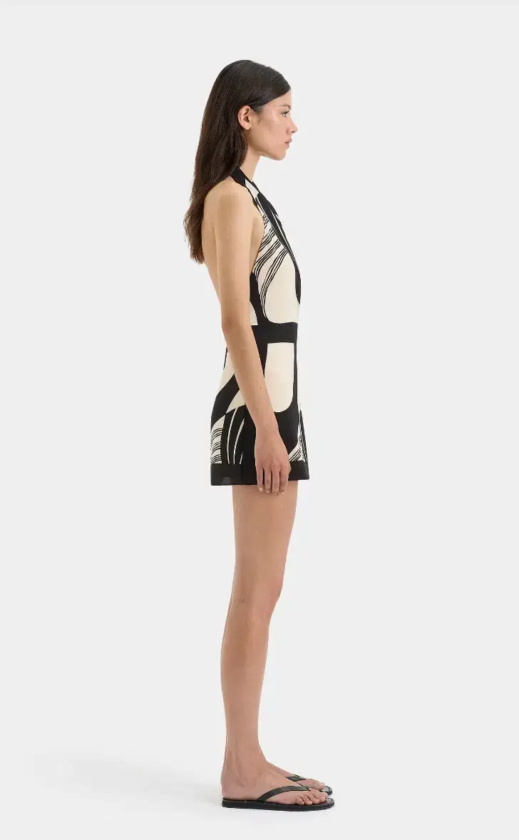 Realisme Wrap Halter Mini Dress - size 1 - Image 3