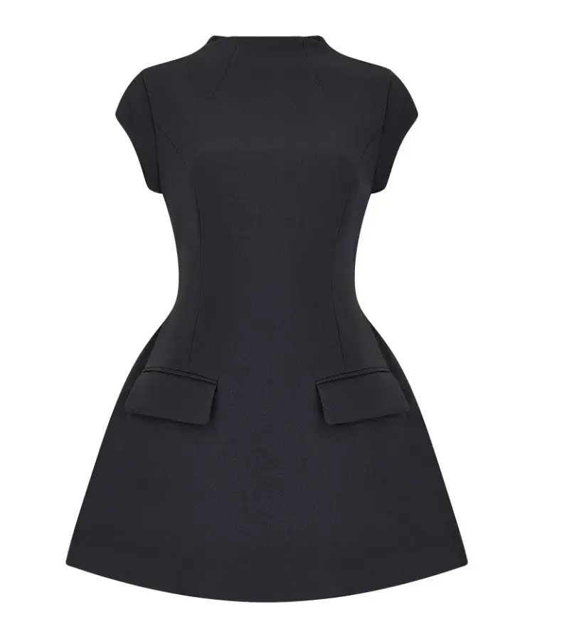 Odd Muse The Ultimate Muse Cap Sleeve Mini Dress Black Size 10 for rent on The Volte - main image