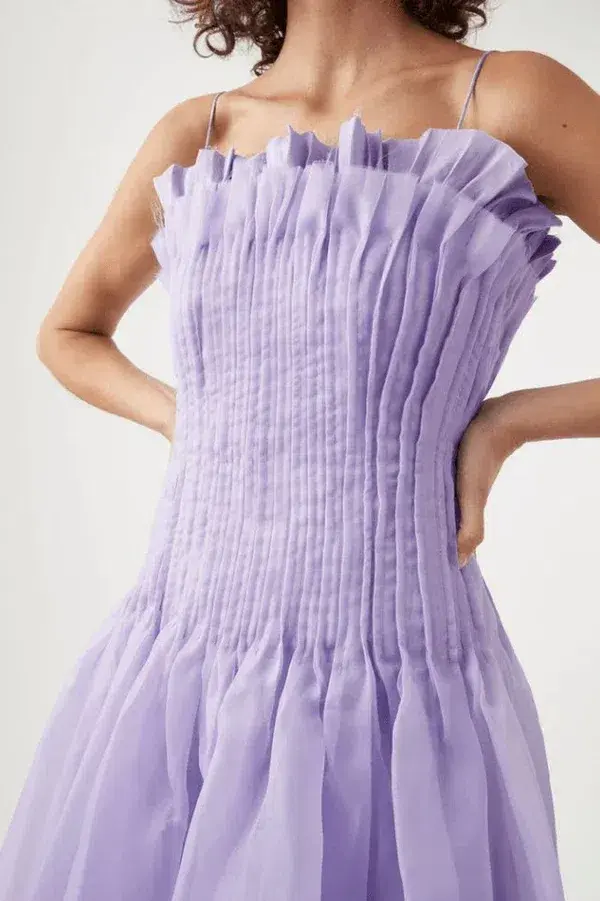 AJE Horizon pintucked midi dress size AU 6 for rent on The Volte - main image