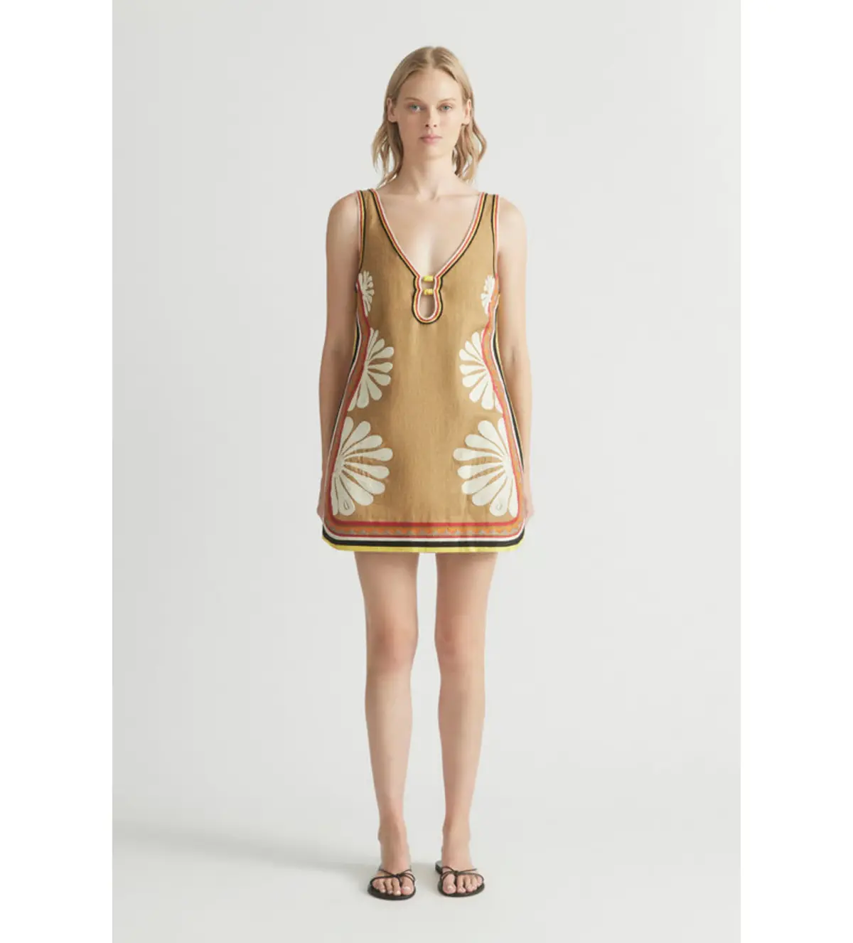 Antipodean The Melody V-Neck Mini Dress Dress Print Size 8 - Image 1