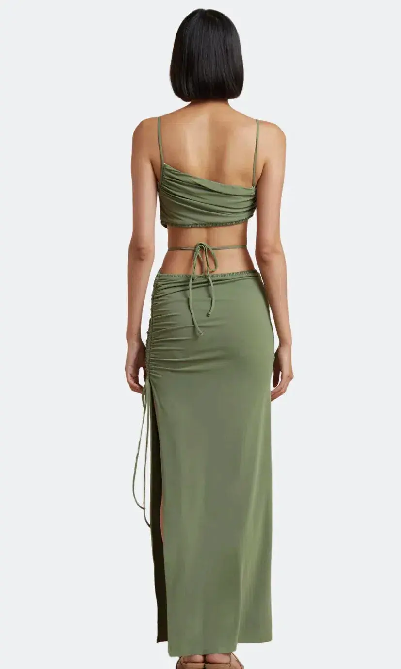 Bec & Bridge Dilkon Maxi Dress Olive Size XS / AU 6 - Image 2