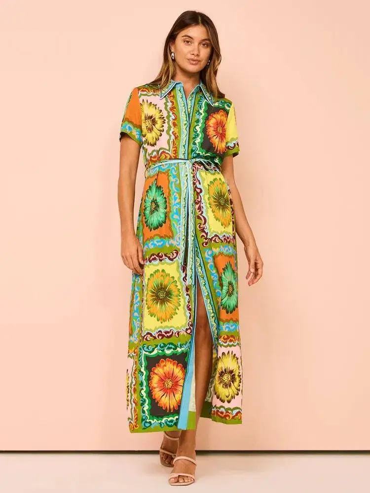 Alemais Disco Daisy Shirtdress Multicolour Size 10 for rent on The Volte - main image