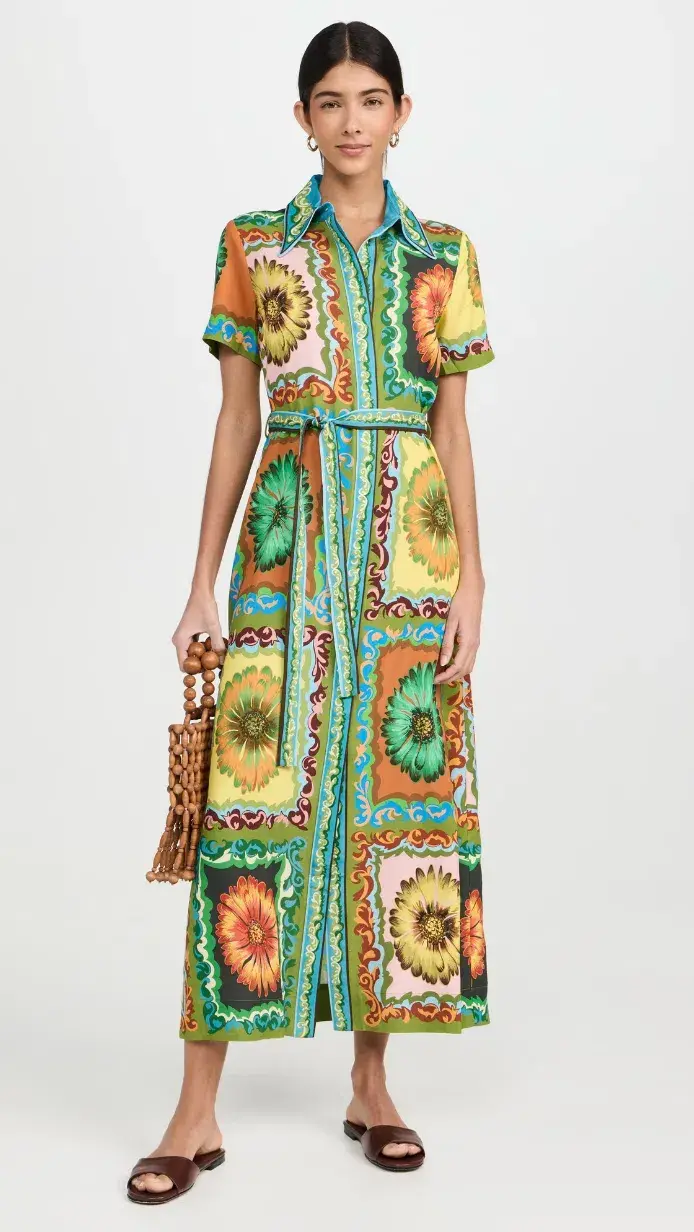 Alemais Disco Daisy Shirtdress Multicolour Size 10 for rent on The Volte - main image