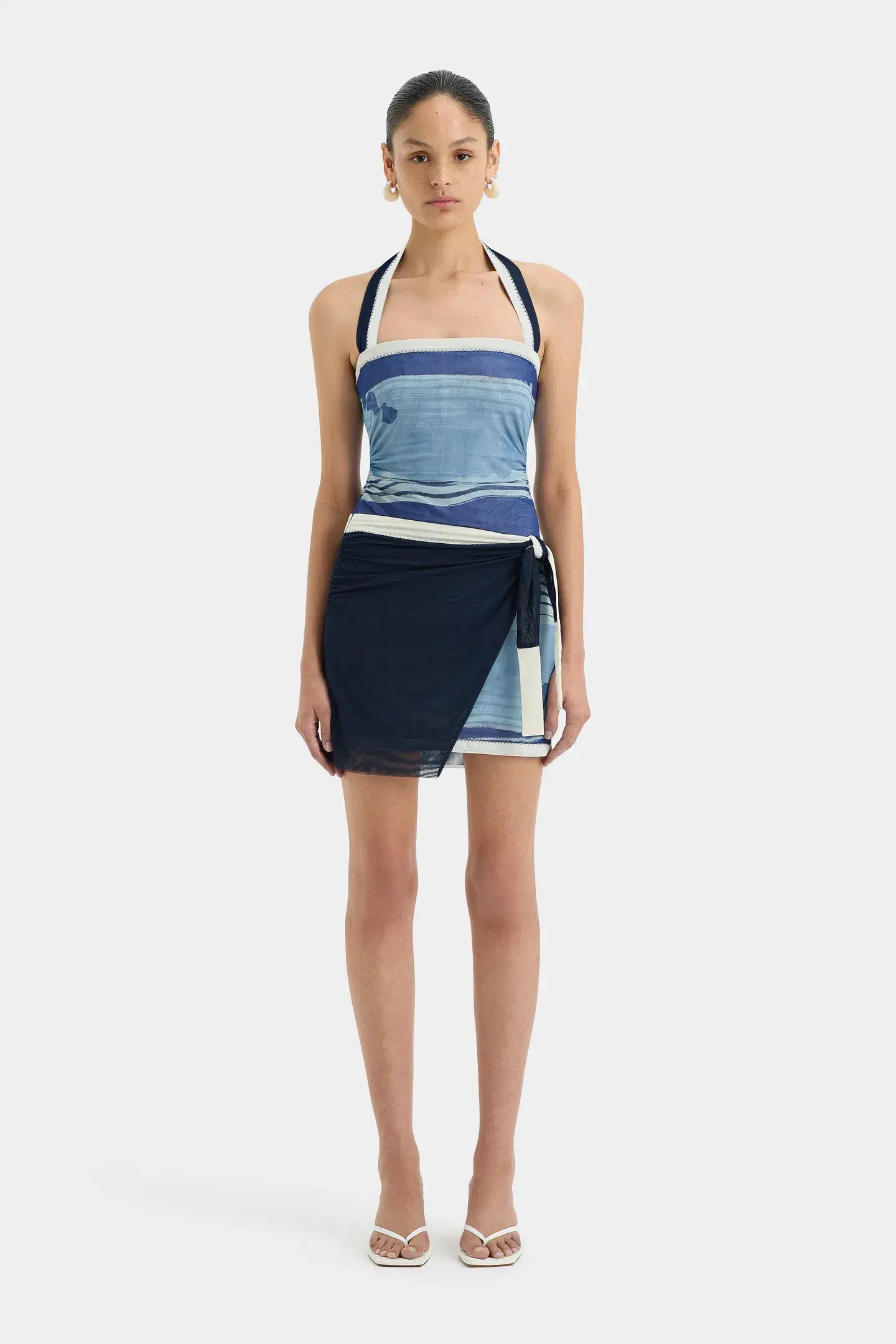 Sir the Label Breeze Mini Dress Shoreline Stripe Size 2 (AU 10) - Image 1