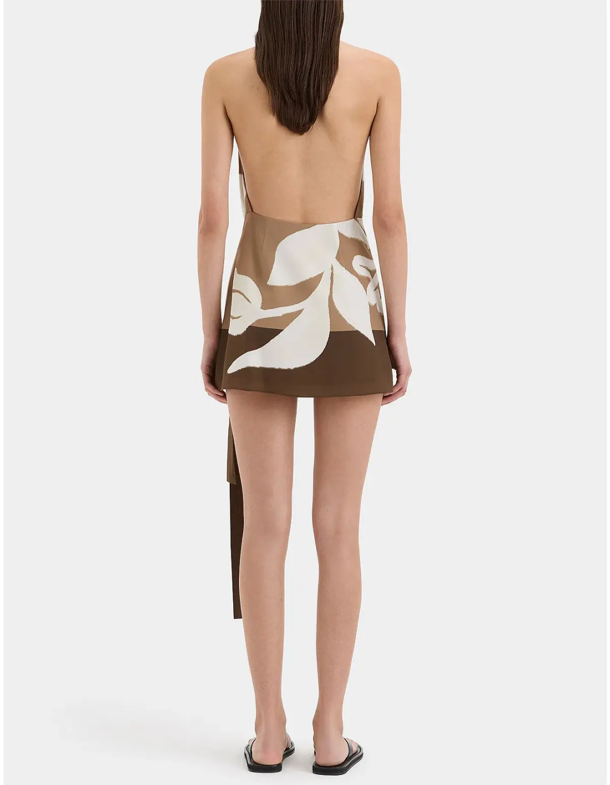 Sir the Label Portia Wrap Mini Dress Chocolate Sorrento Size 6 - Image 3