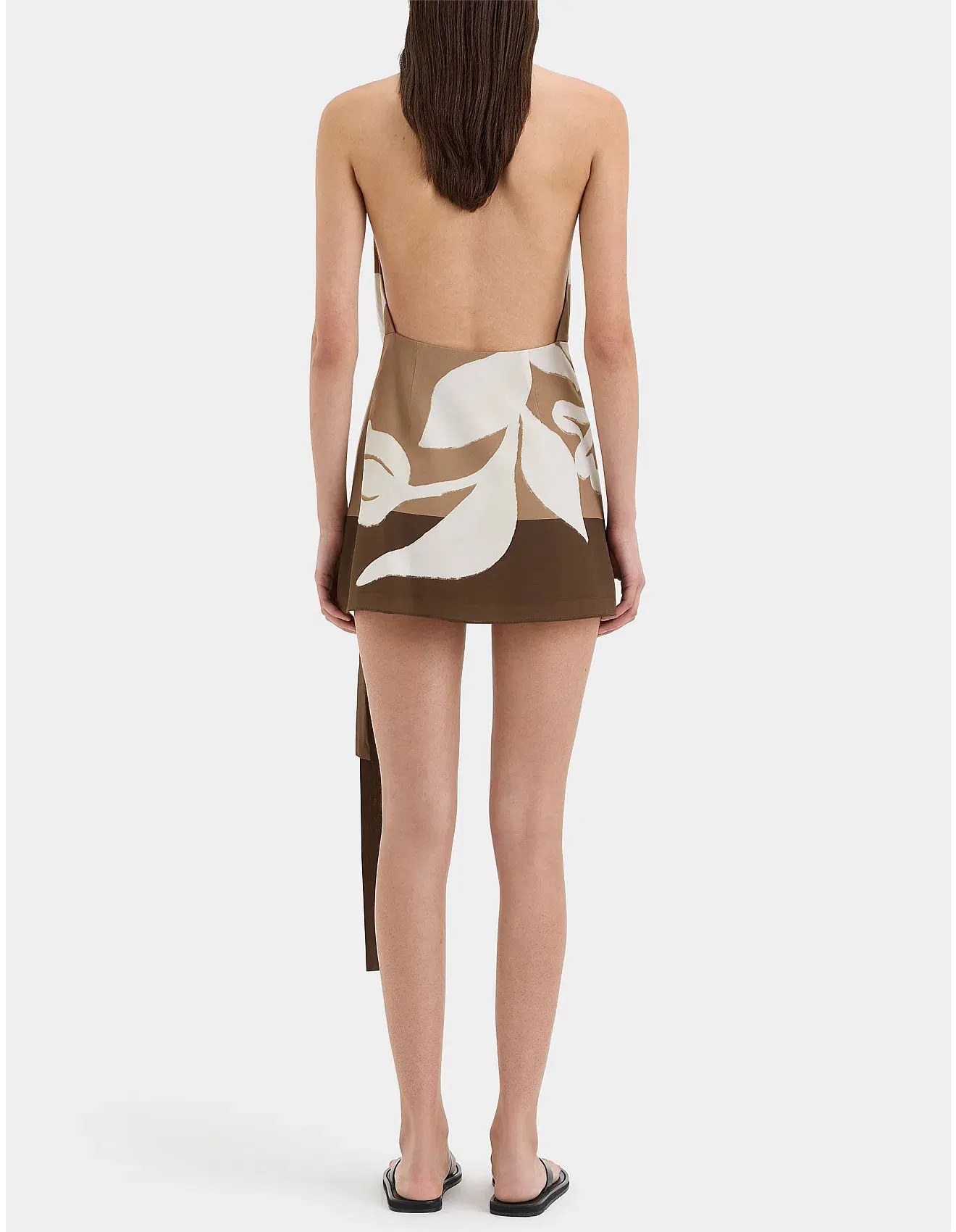 Sir the Label Portia Wrap Mini Dress Chocolate Sorrento Size 8 - Image 3