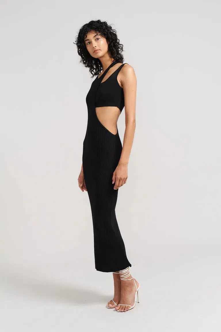 Henne Olympia Midi Dress Black Size S / AU 8 - Image 2