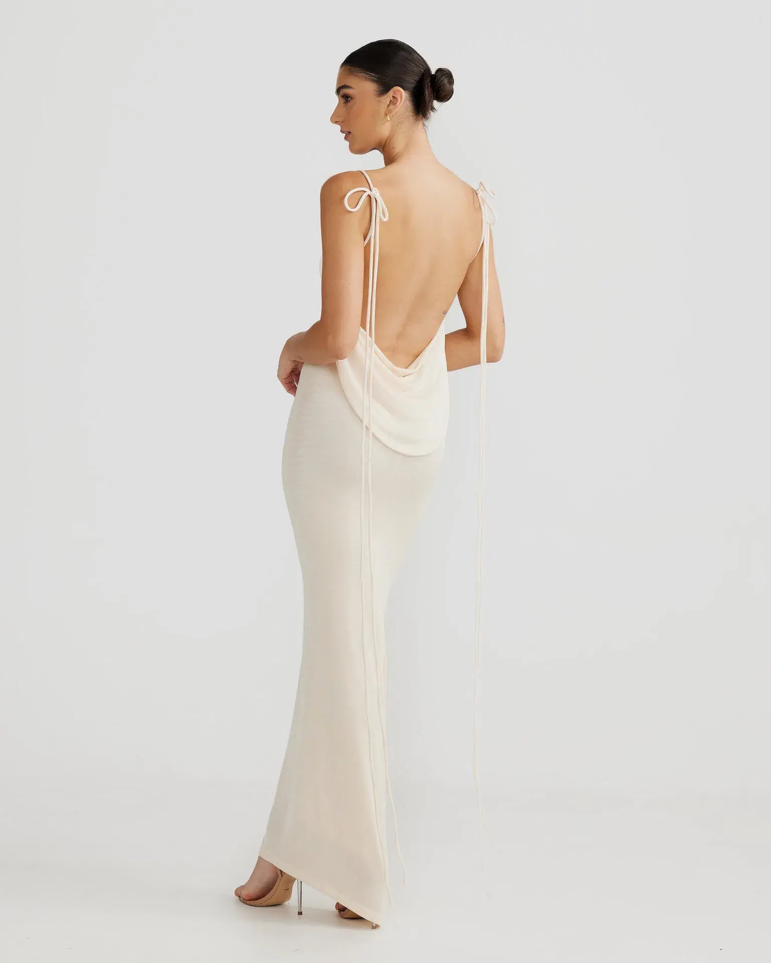 Melani The Label Cristina Gown in Pearl White Size XS / AU 6 - Image 4