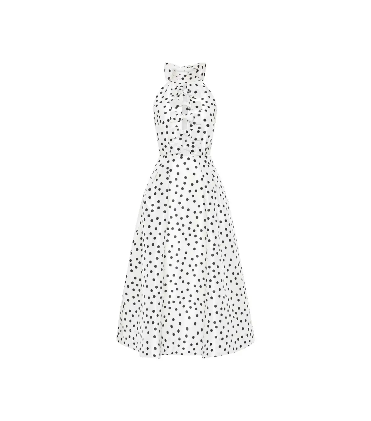 Rebecca Vallance Delia Halter Midi Dress Polka Dot Size AU 8 - Image 4