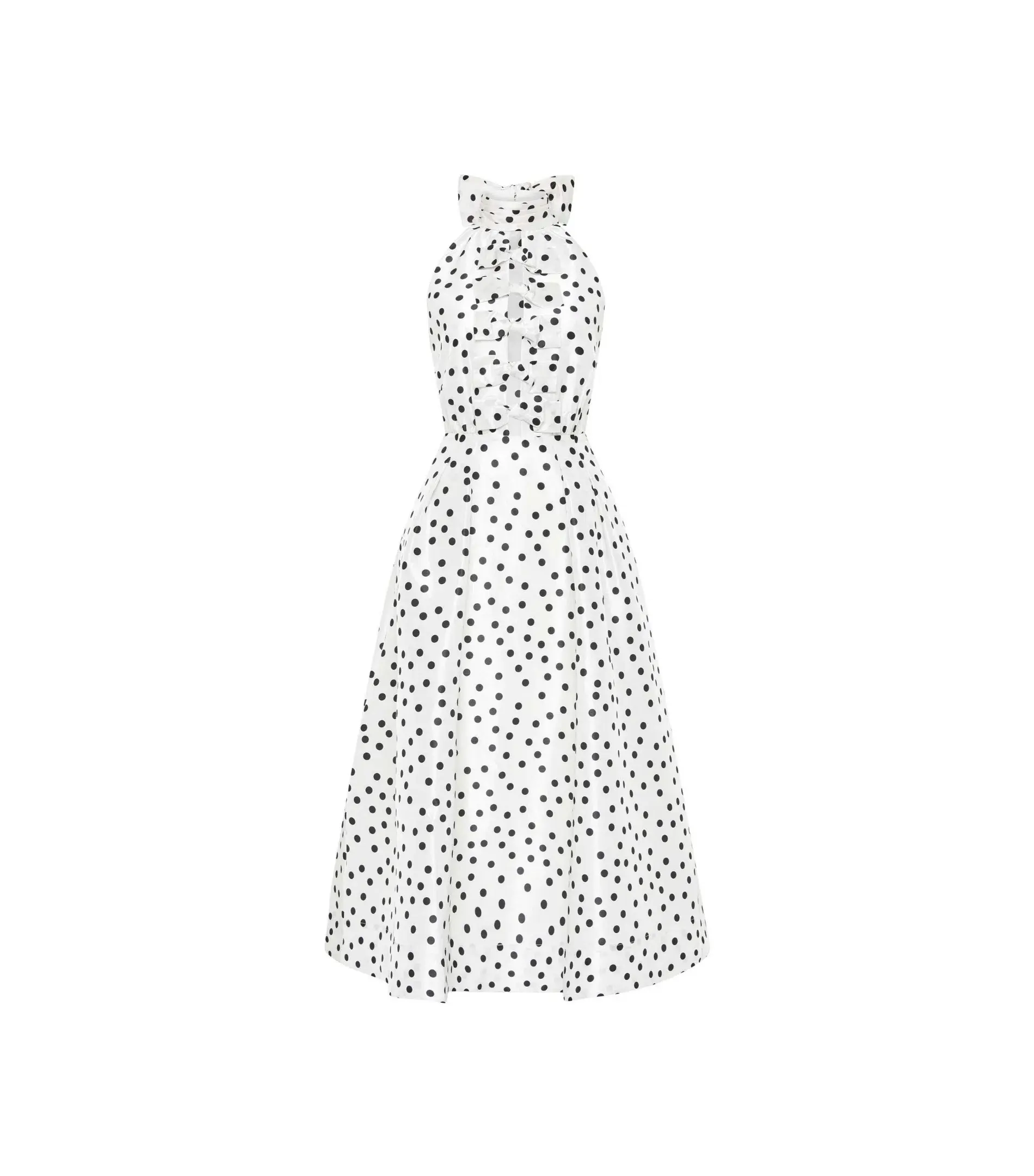 Rebecca Vallance Delia Halter Midi Dress Polka Dot Size AU 14 - Image 4