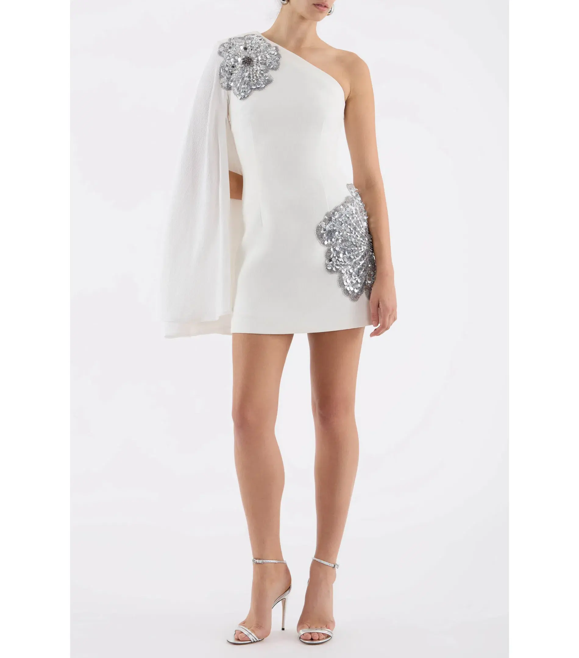 Rebecca Vallance Layana Mini Dress in Ivory Size AU 12 - Image 1