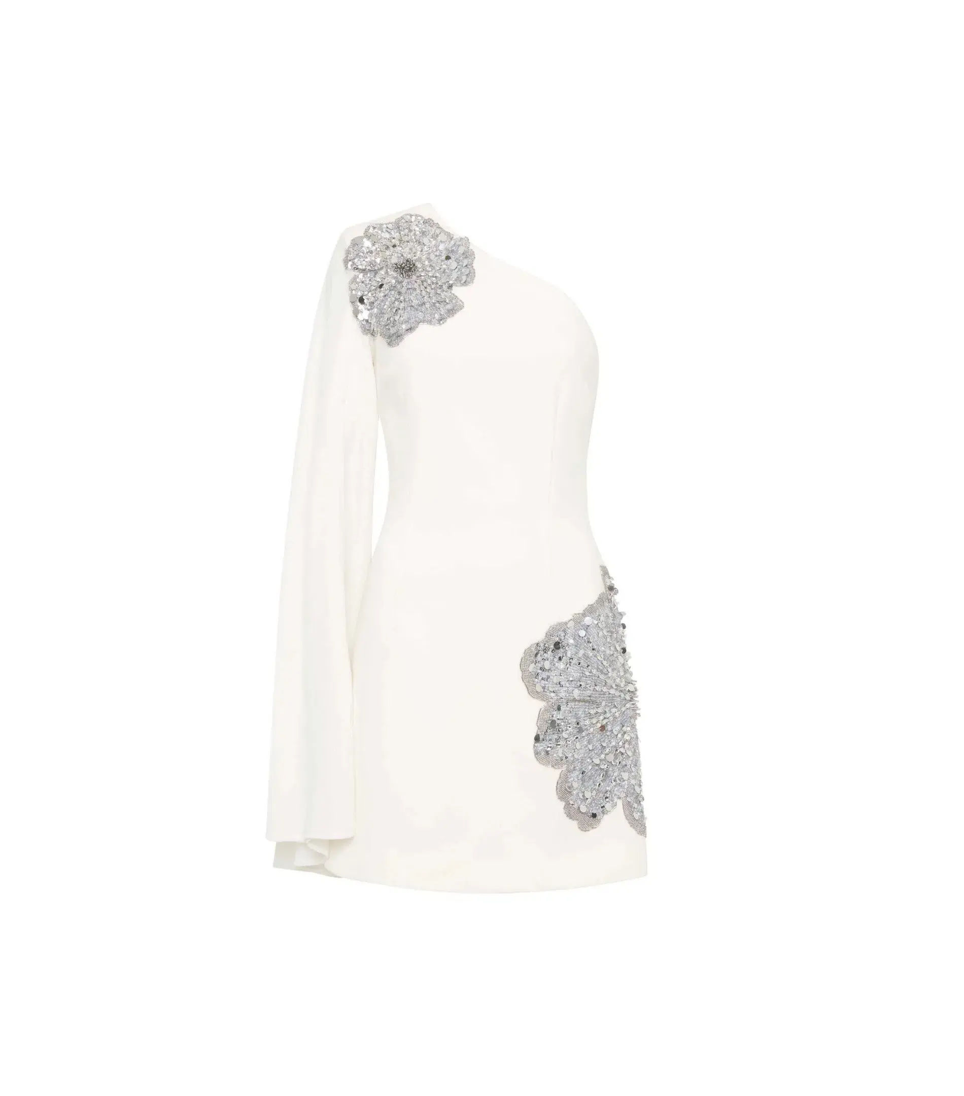 Rebecca Vallance Layana Mini Dress in Ivory Size AU 12  - Image 5