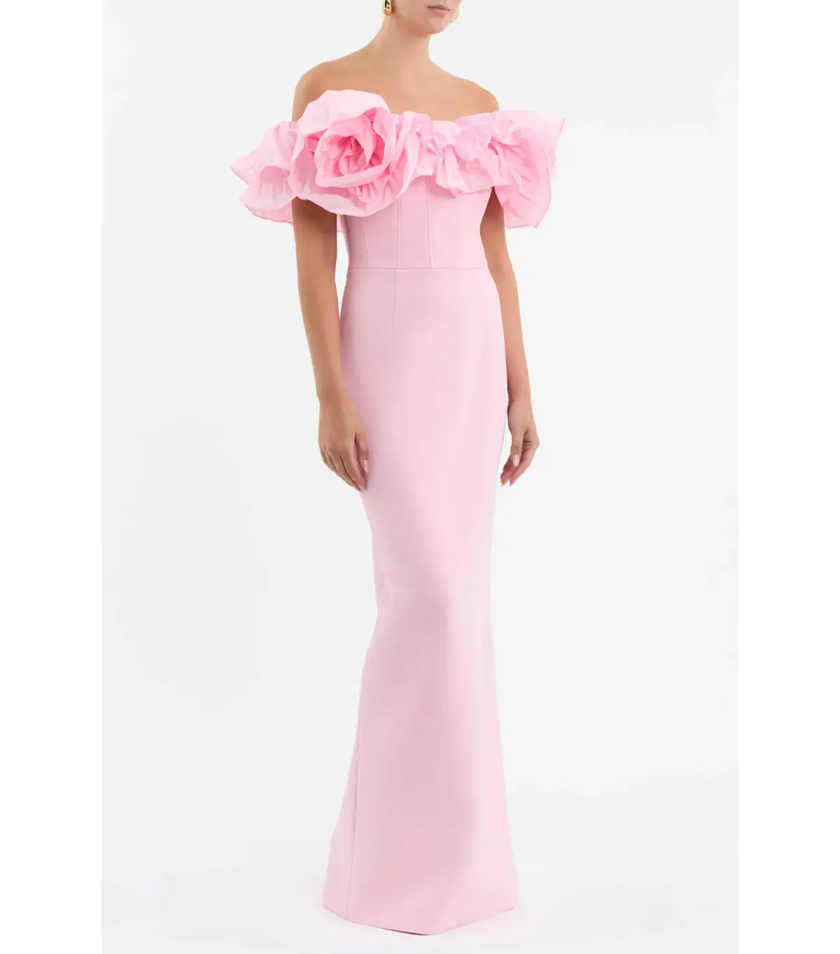 Rebecca Vallance Jenna Off Shoulder Gown Pink Size AU 4  - Image 2