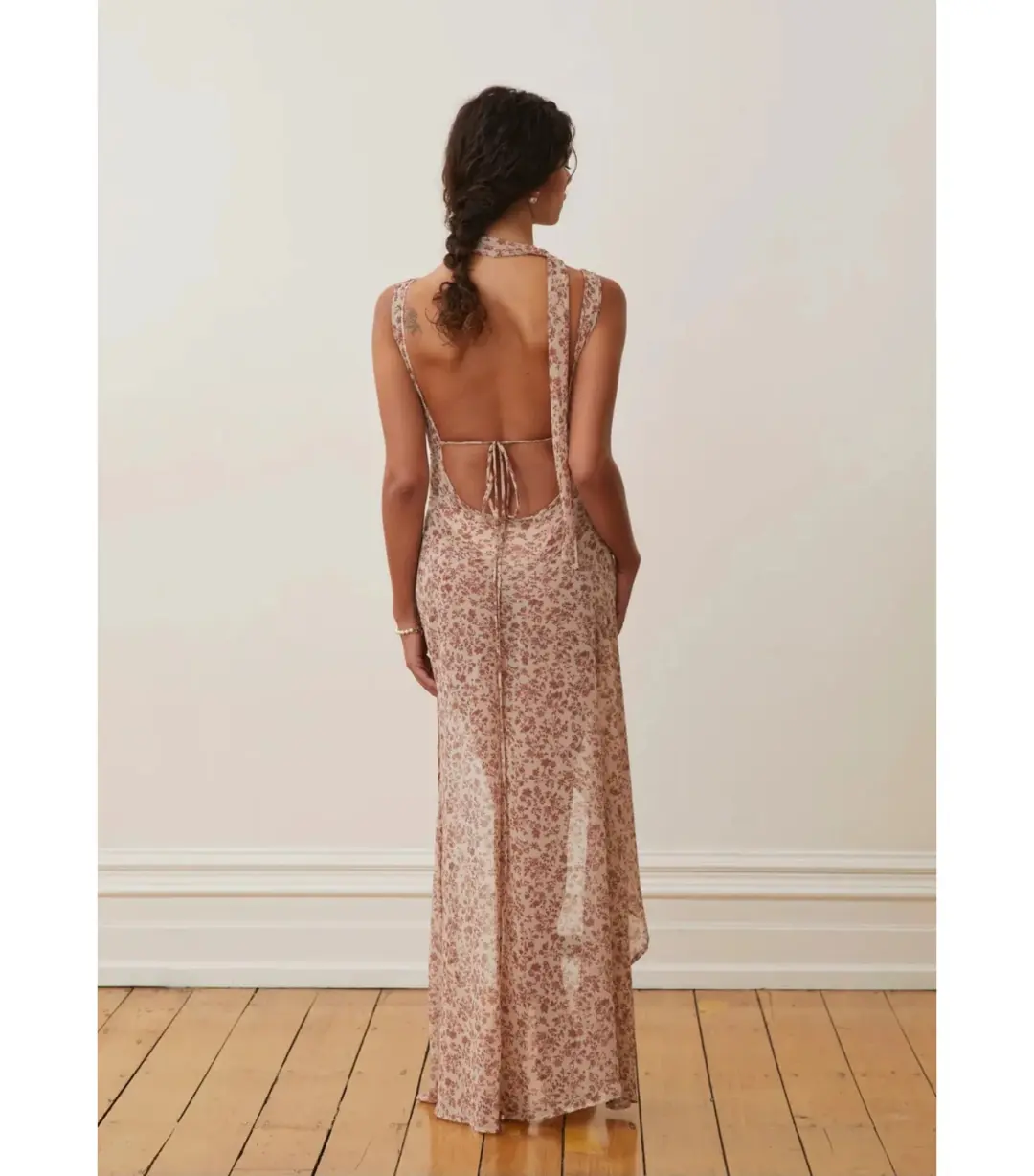 Arcina Ori Amelie Dress in Floral Mauve Size L / AU 12 for rent on The Volte - main image