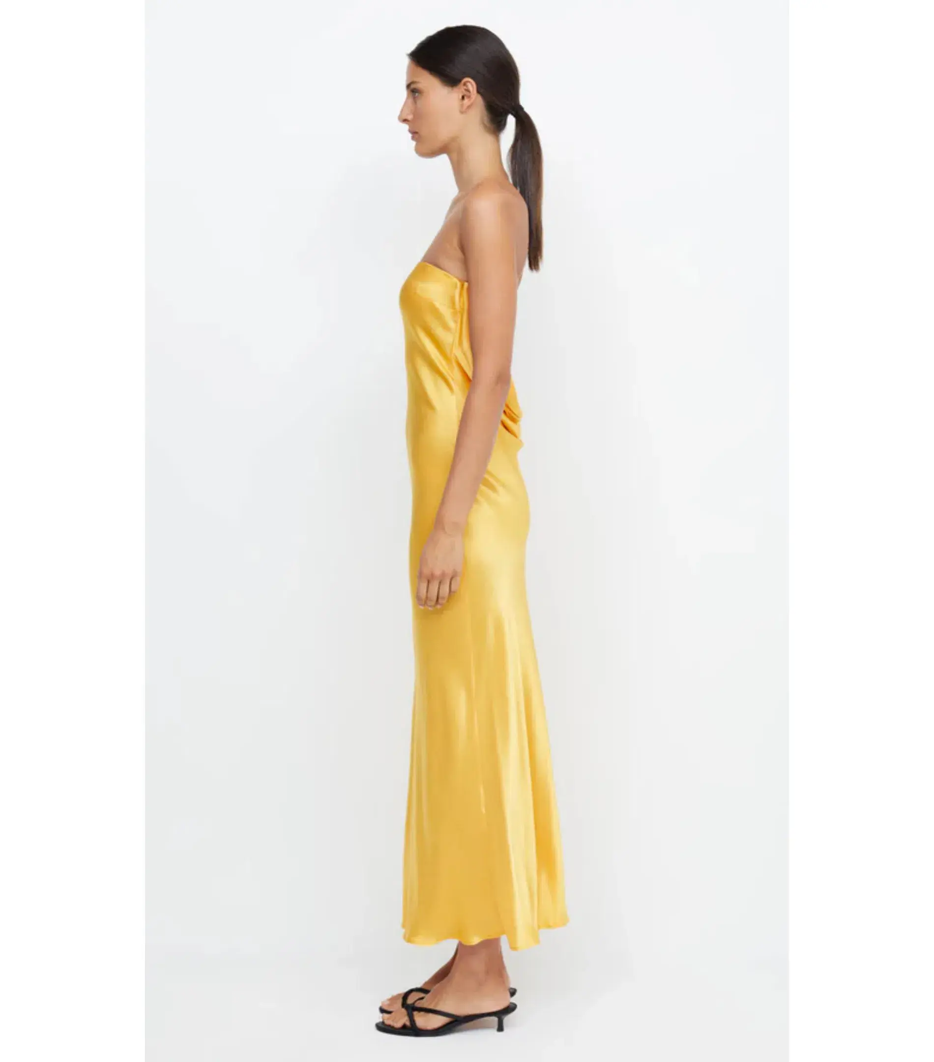 Bec & Bridge Moon Dance Strapless Dress in Mango Yellow Size AU 8  - Image 3