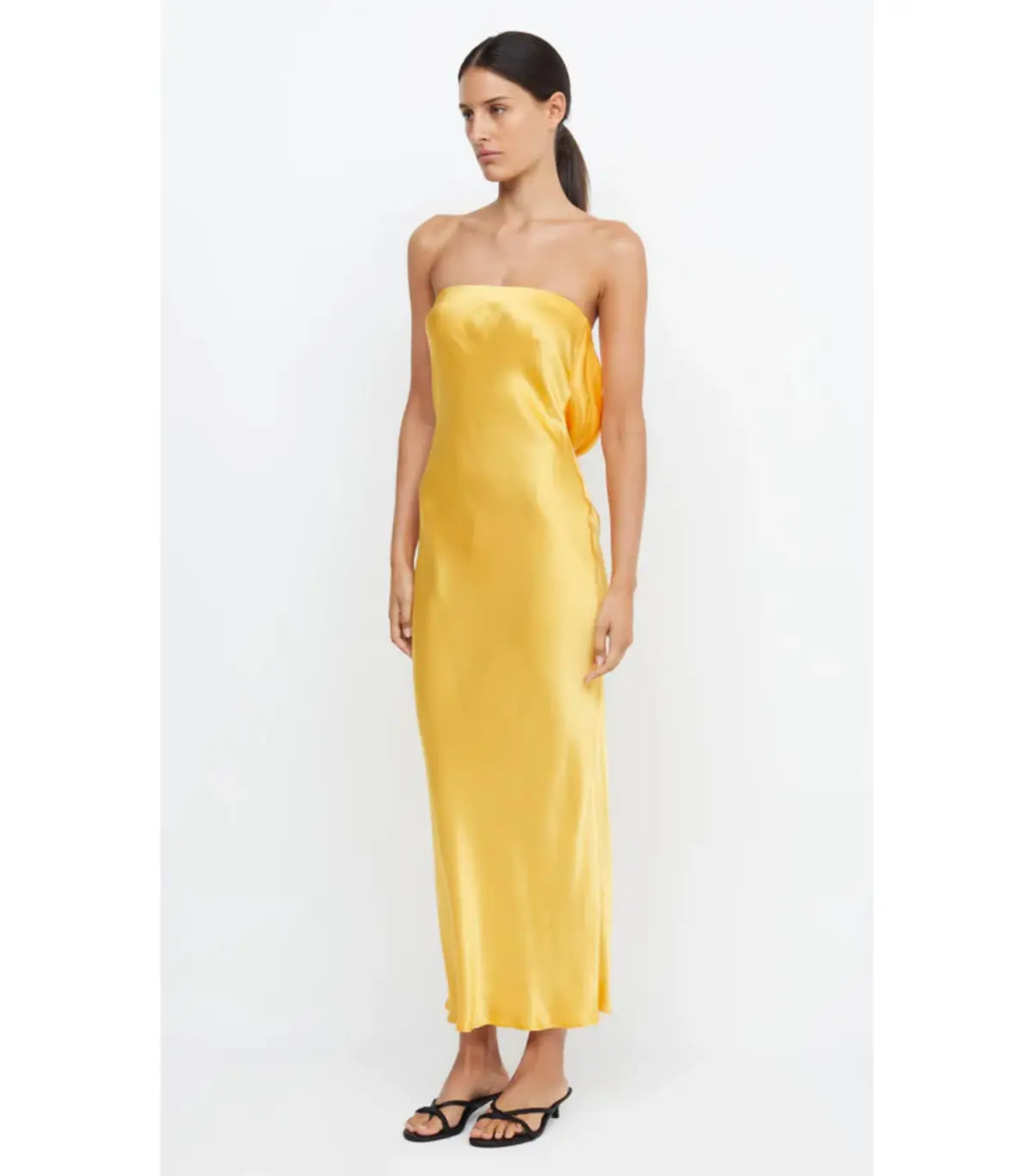 Bec & Bridge Moon Dance Strapless Dress in Mango Yellow Size AU 8  - Image 2