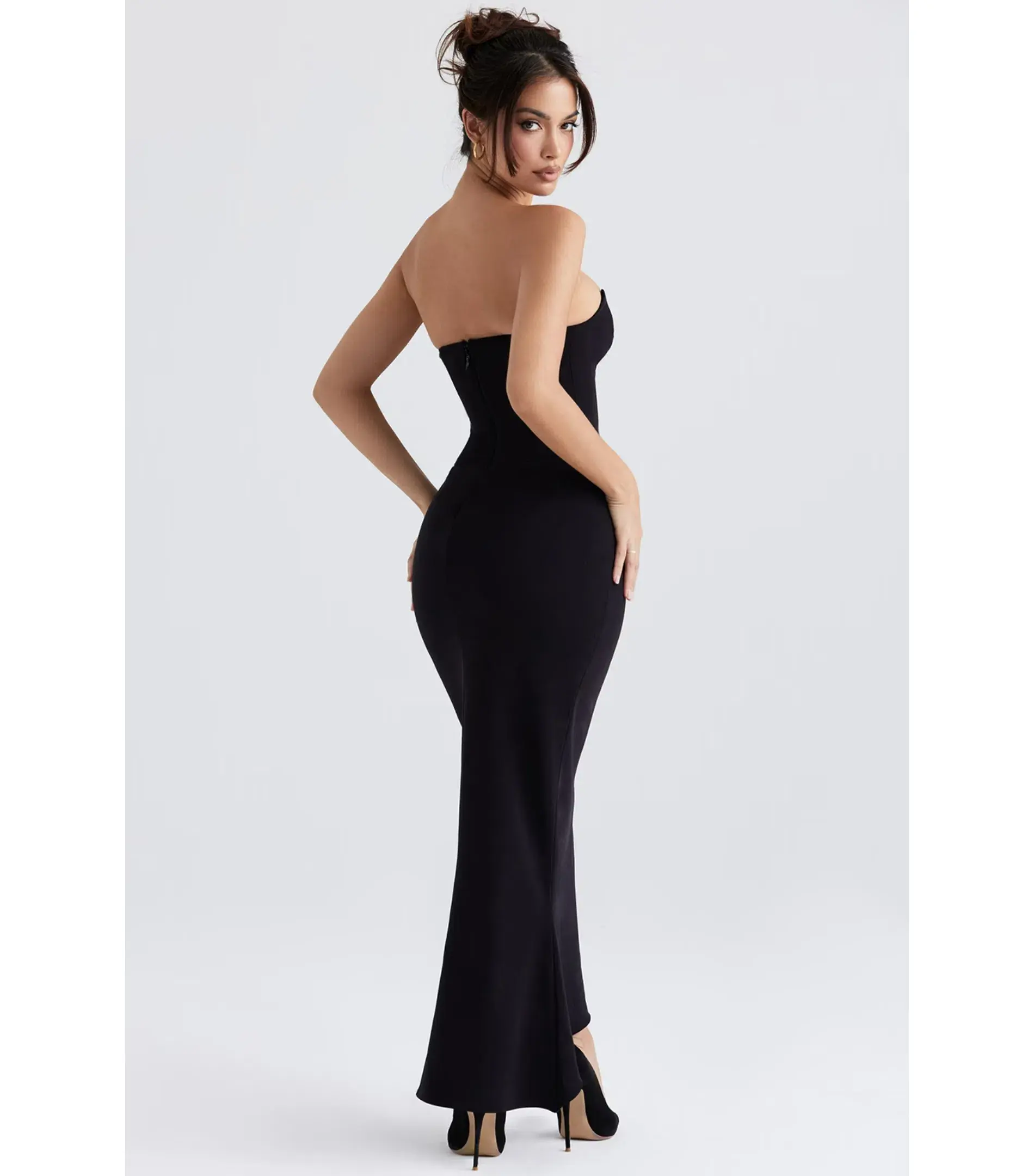 House Of CB Crepe Strapless Corset Dress Black Size XS / AU 6  - Image 4