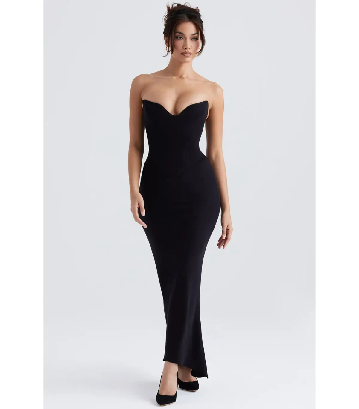 House Of CB Crepe Strapless Corset Dress Black Size XS / AU 6  - Image 2