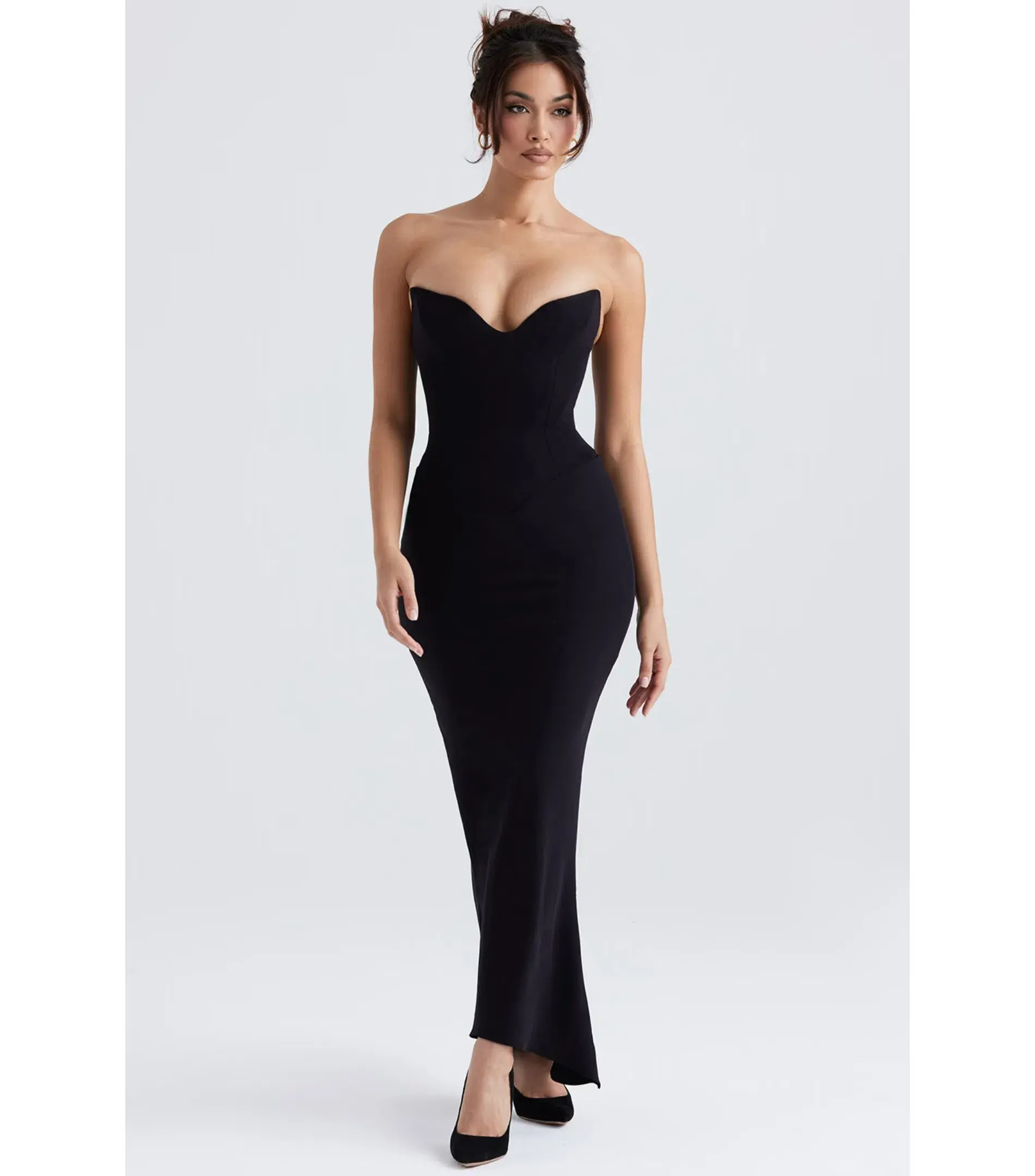 House Of CB Crepe Strapless Corset Dress Black Size XS / AU 6  - Image 2