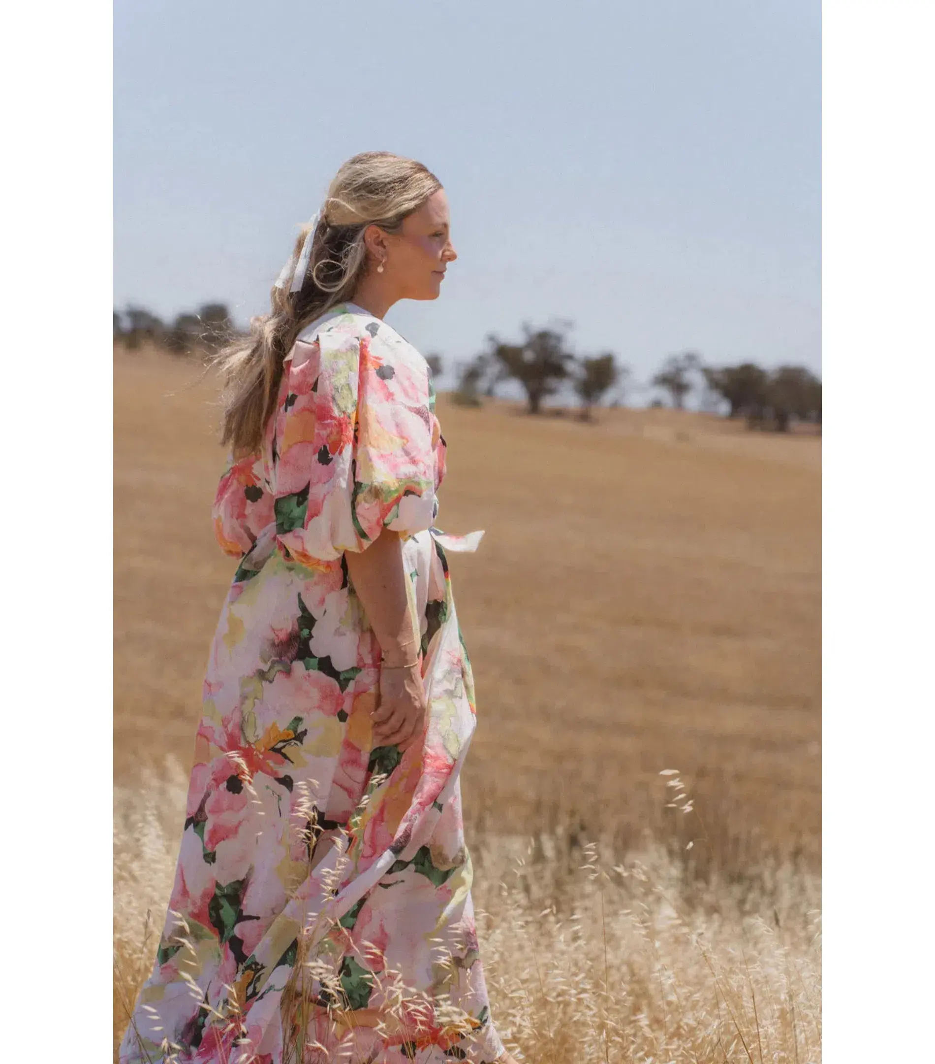 Acler  Clayton Maxi Dress in Daphne Posy Size AU 14  - Image 3