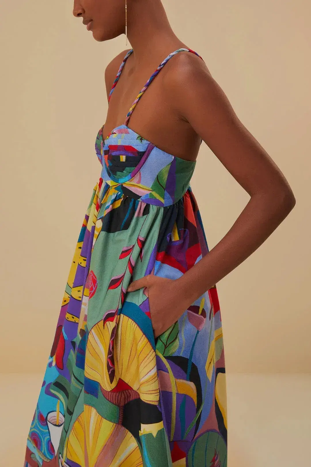 Farm Rio Tropical Scenario Maxi Dress in Beach Cafe Small / AU 8 - Image 2
