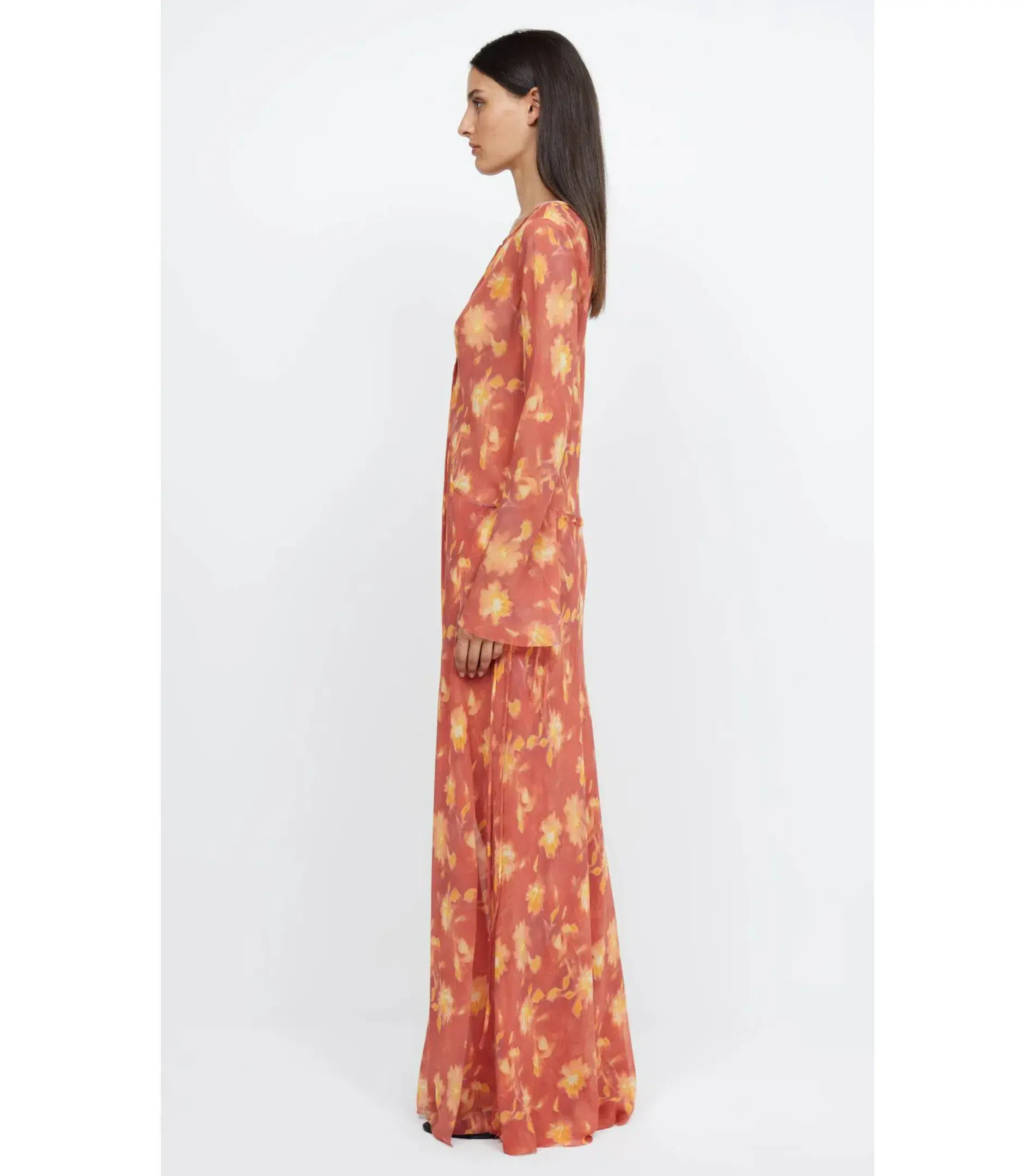 Bec & Bridge Azalea Wrap Long Sleeve Maxi Dress Lumen Floral Size AU 8 - Image 3