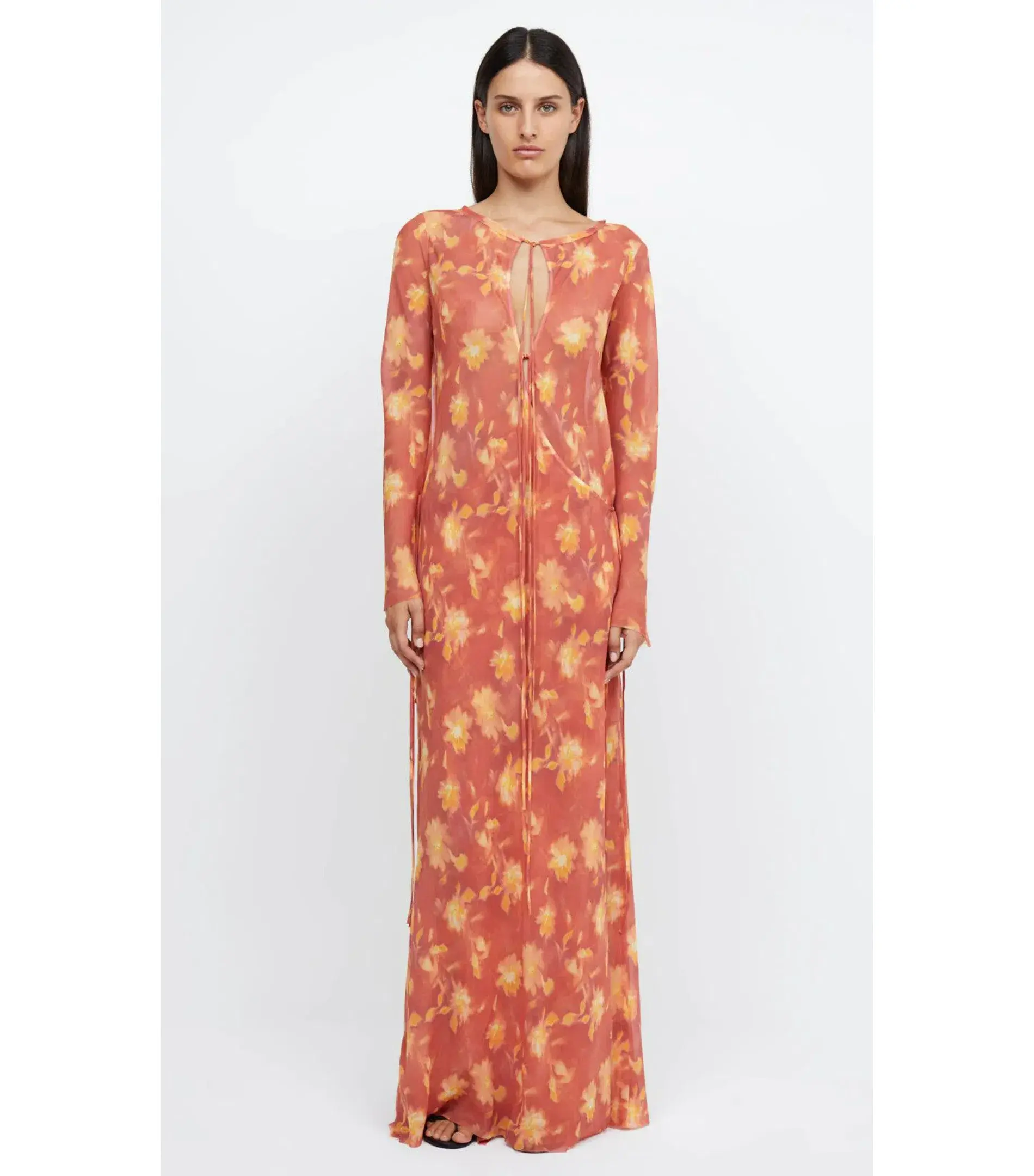 Bec & Bridge Azalea Wrap Long Sleeve Maxi Dress Lumen Floral Size AU 8 - Image 1