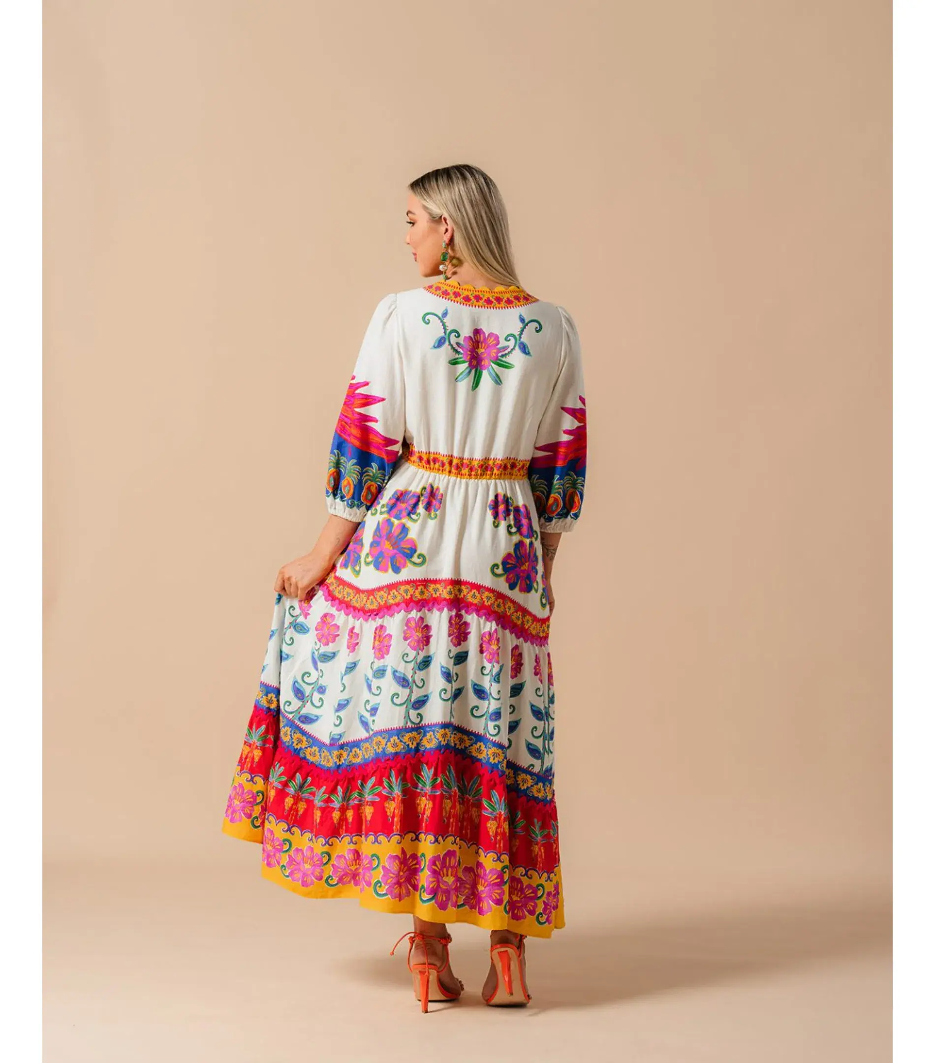 Farm Rio Vivid Garden Maxi Dress Multi Size S / AU 8 - Image 3