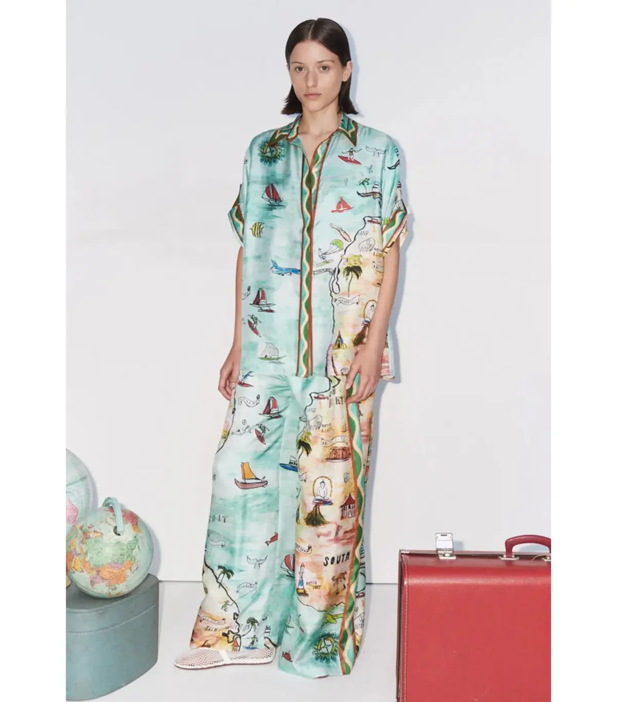 Alemais Swell Shirt and Pants Set Multi Size AU 10 - Image 1
