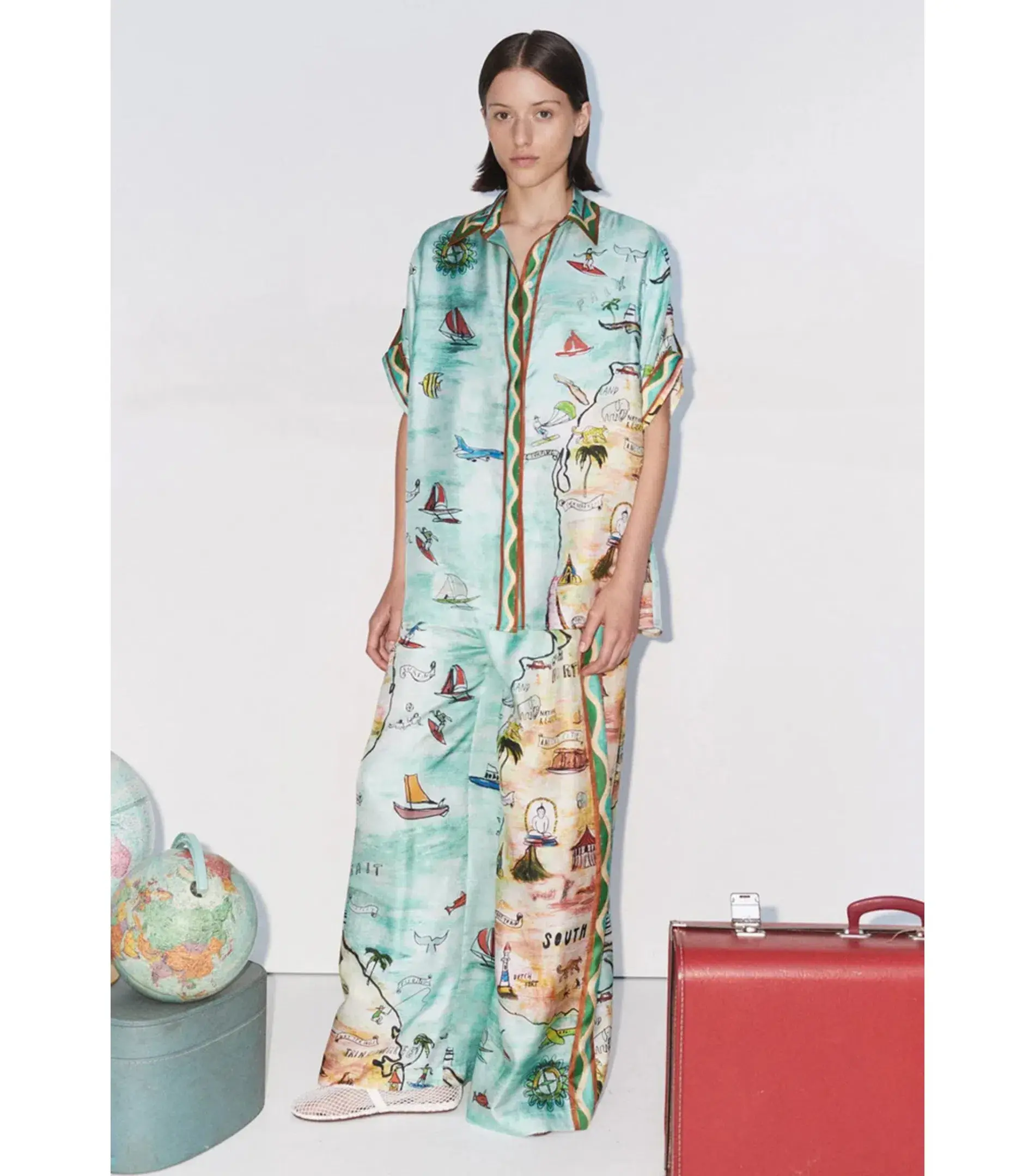 Alemais Swell Shirt and Pants Set Multi Size AU 10 - Image 1