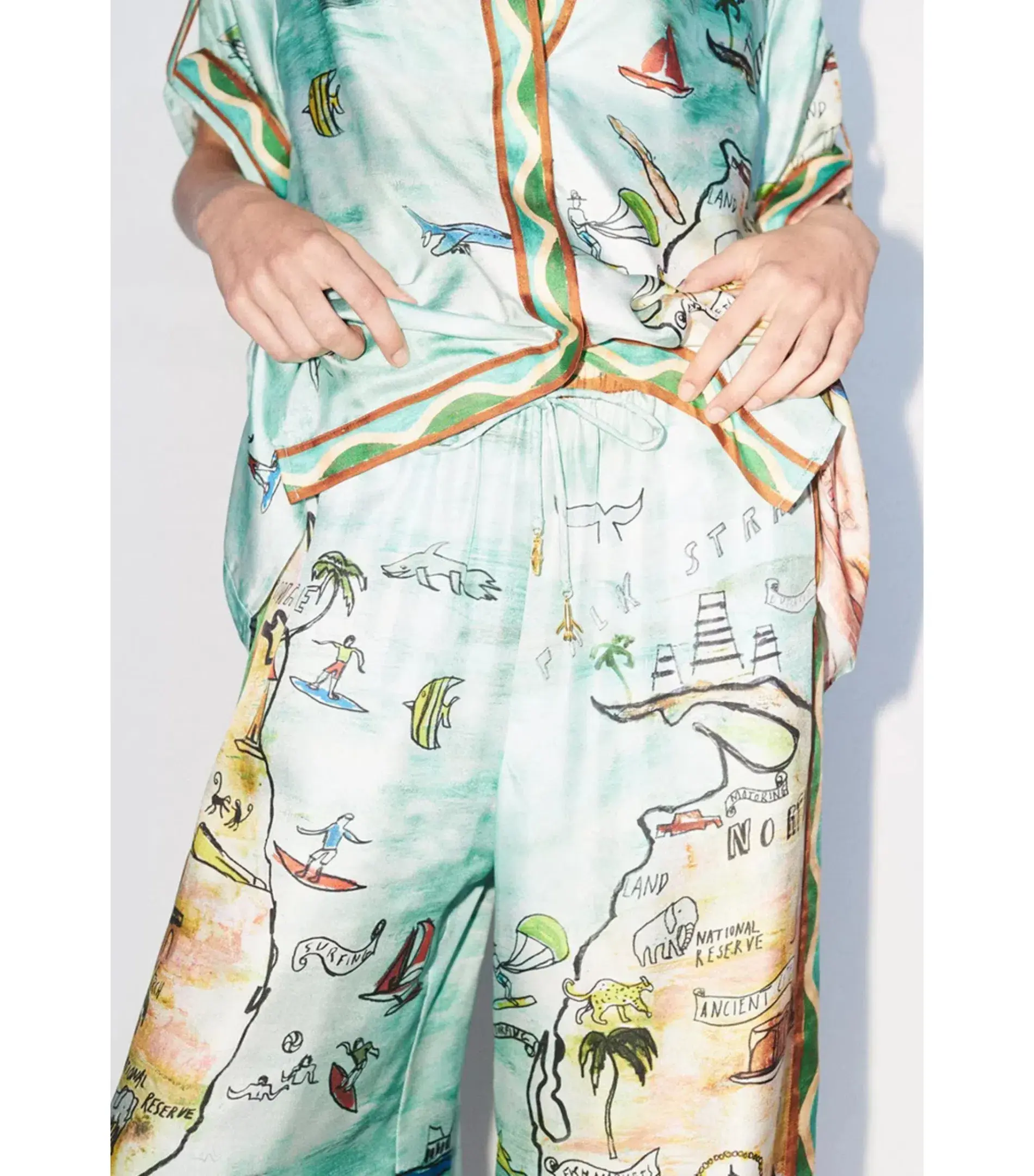 Alemais Swell Shirt and Pants Set Multi Size AU 10 - Image 3