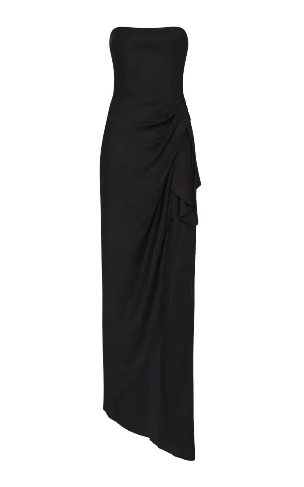 Manning Cartell Asymmetrical Games Strapless Gown Black Size 8 - Image 5
