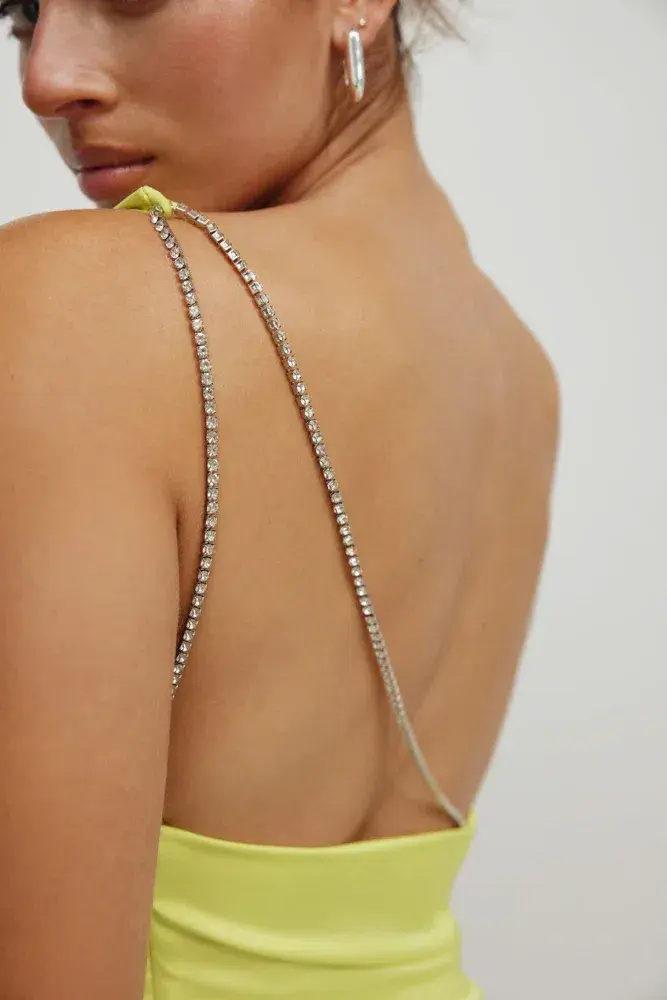 Lexi Samira Dress in Mojito Diamante Strap Size 8 - Image 4