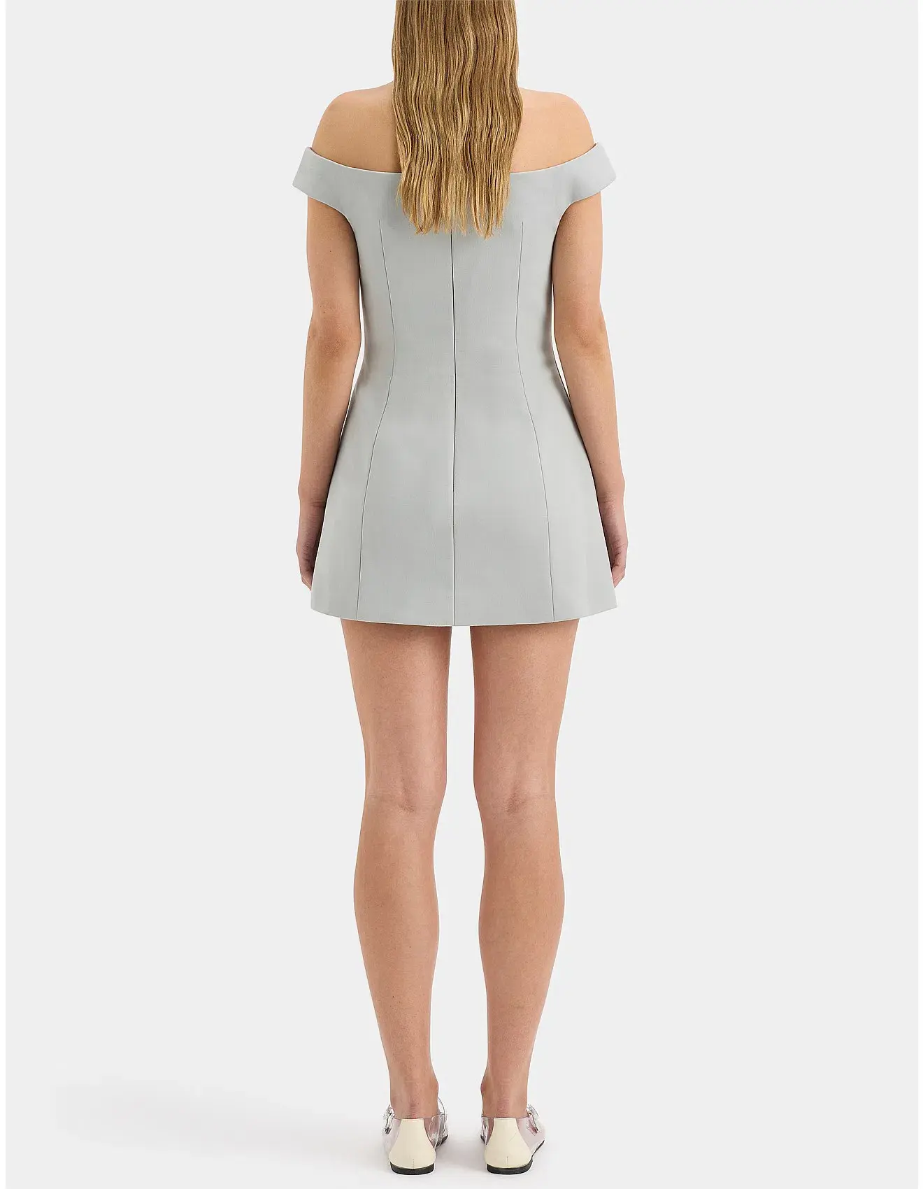 Sir the Label Sandrine Off Shoulder Mini Dress Ice Blue Size 1 / AU 8 - Image 3