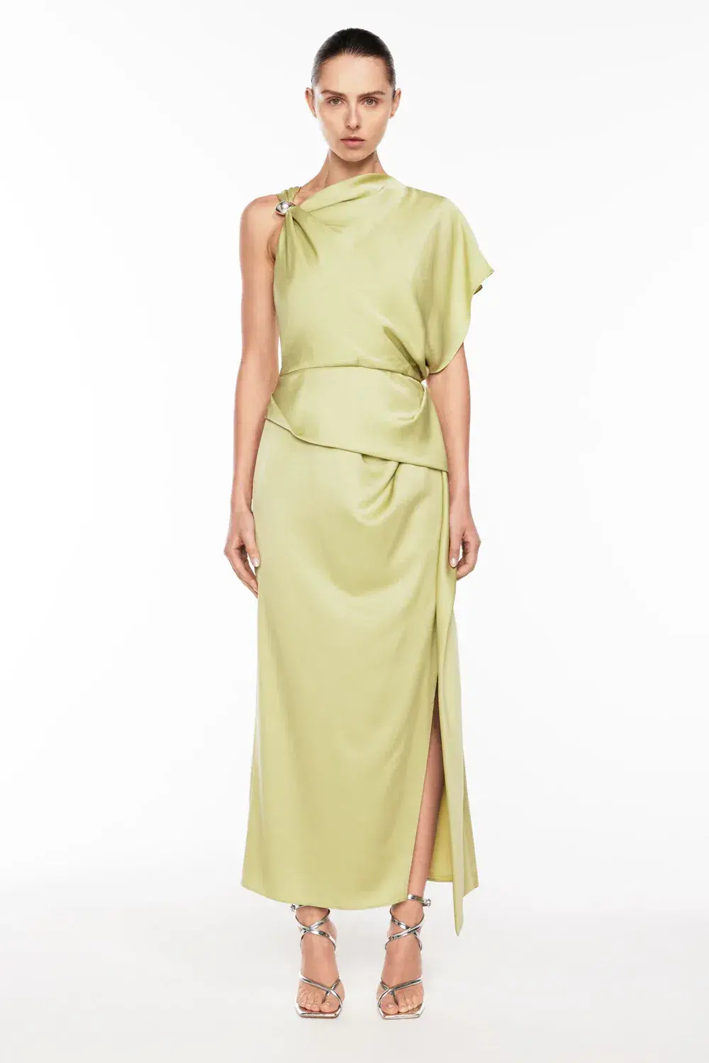 Manning Cartell Melodrama Asymmetric Dress Apple Green Size S / AU 8 - Image 1