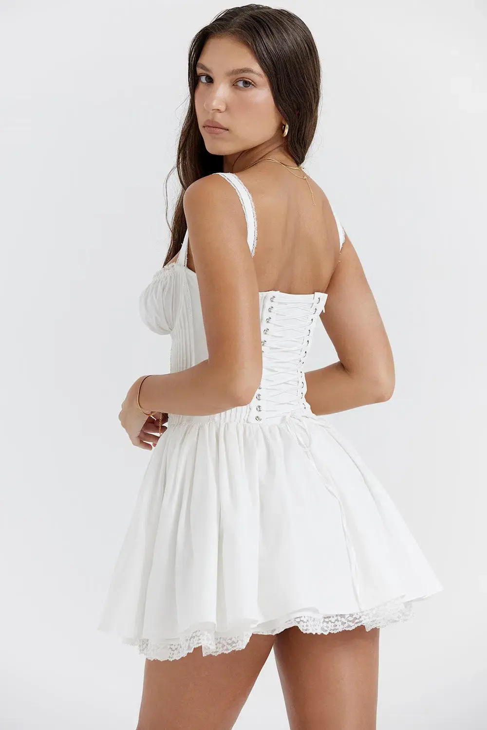 House of CB Pietra Corset Mini Dress White Size M / AU 10 - Image 3