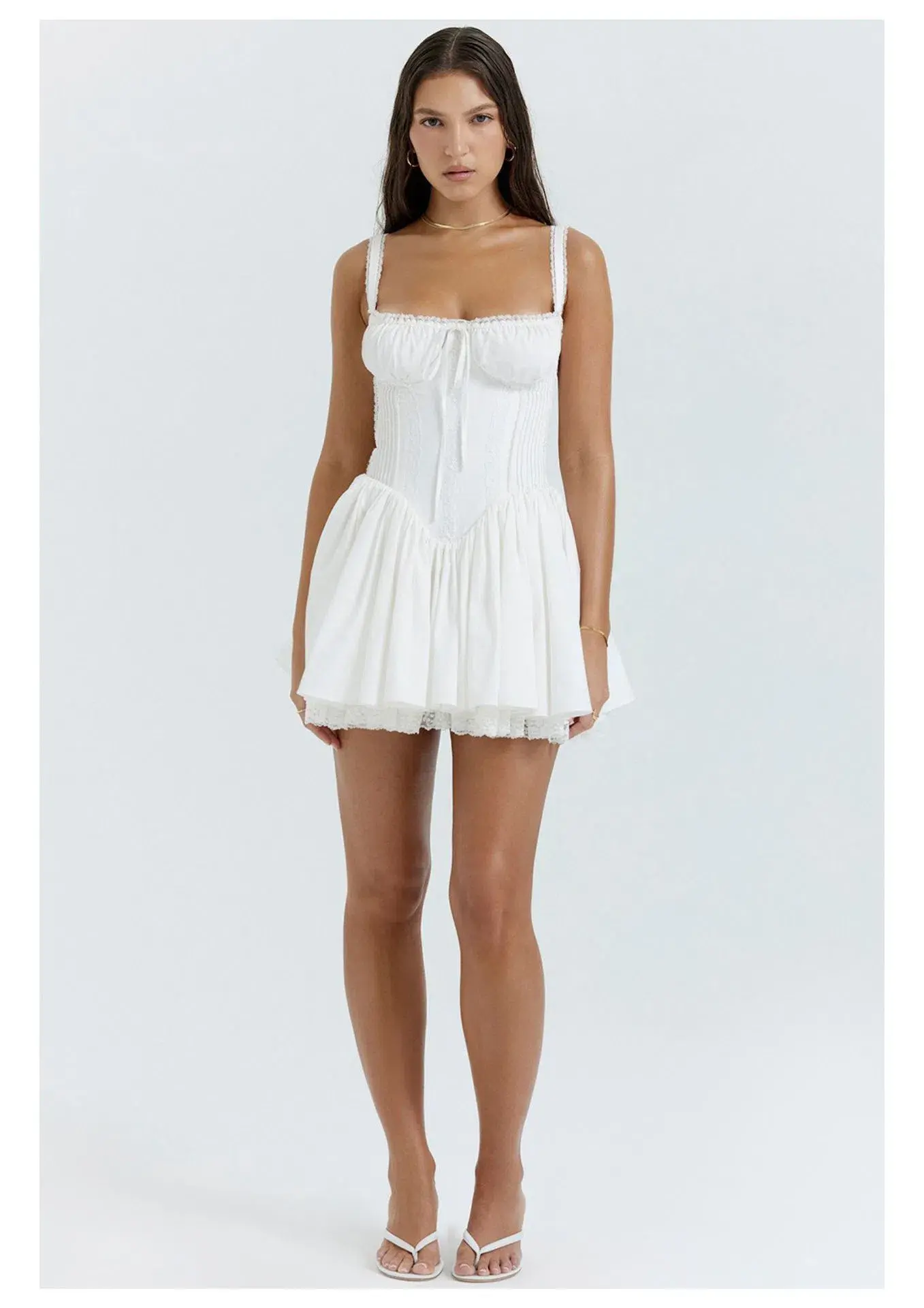 House of CB Pietra Corset Mini Dress White Size M / AU 10 - Image 1
