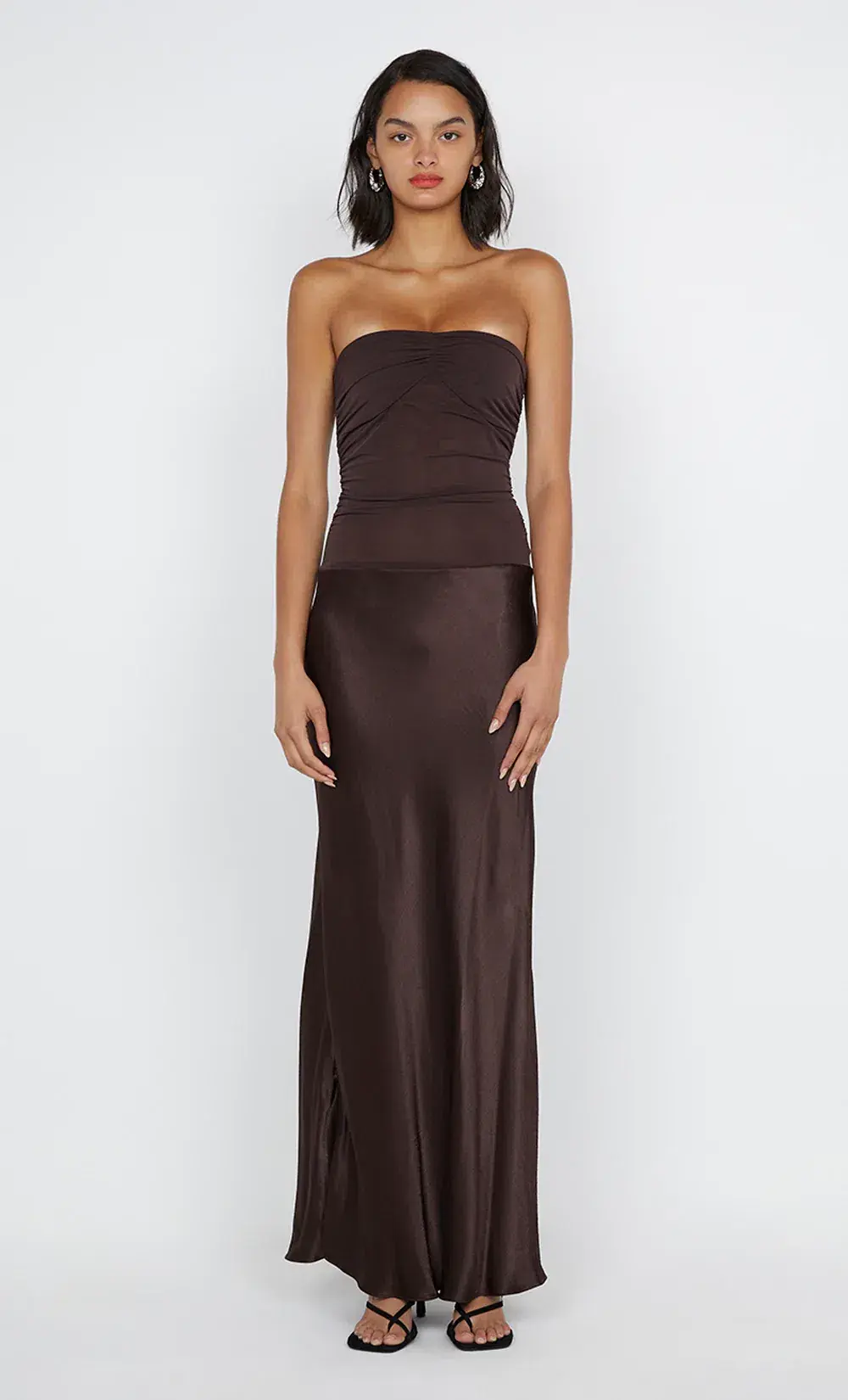 Bec & Bridge Dua Strapless Maxi Dress Dark Chocolate Size 10 - Image 6