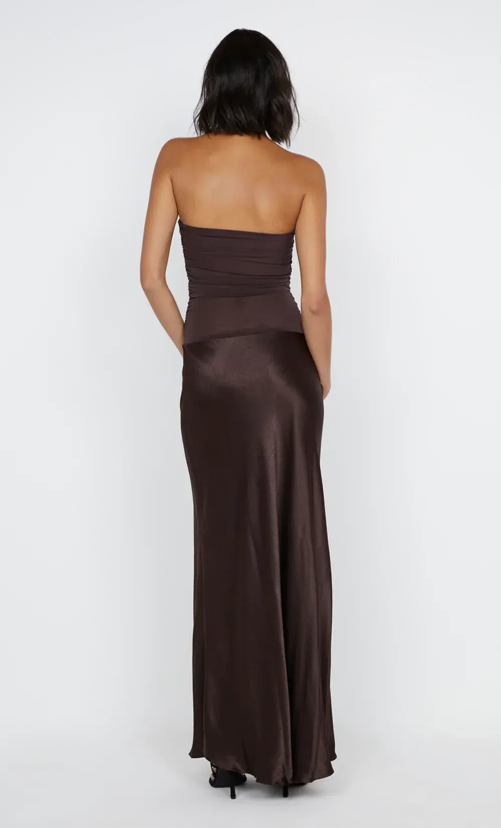 Bec & Bridge Dua Strapless Maxi Dress Dark Chocolate Size 10 - Image 3