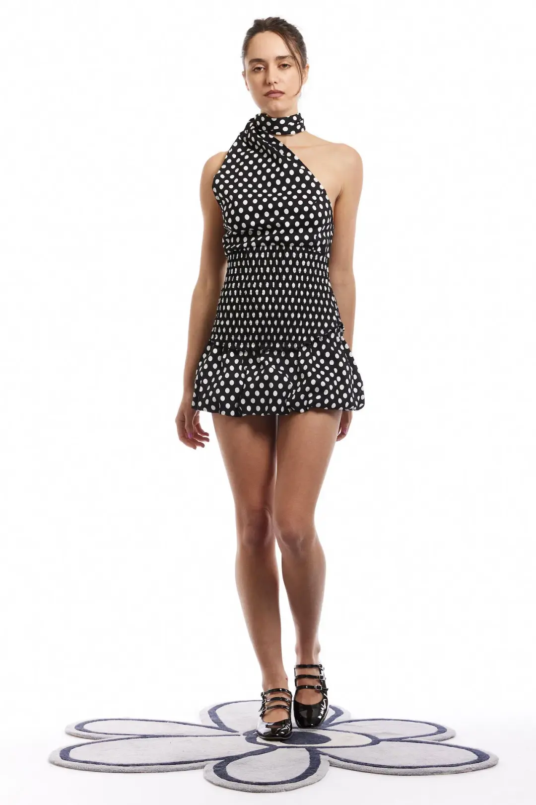 Blondita Gwen Top and Bubble Mini Skirt Set Polka Dot Size 10 for rent on The Volte - main image