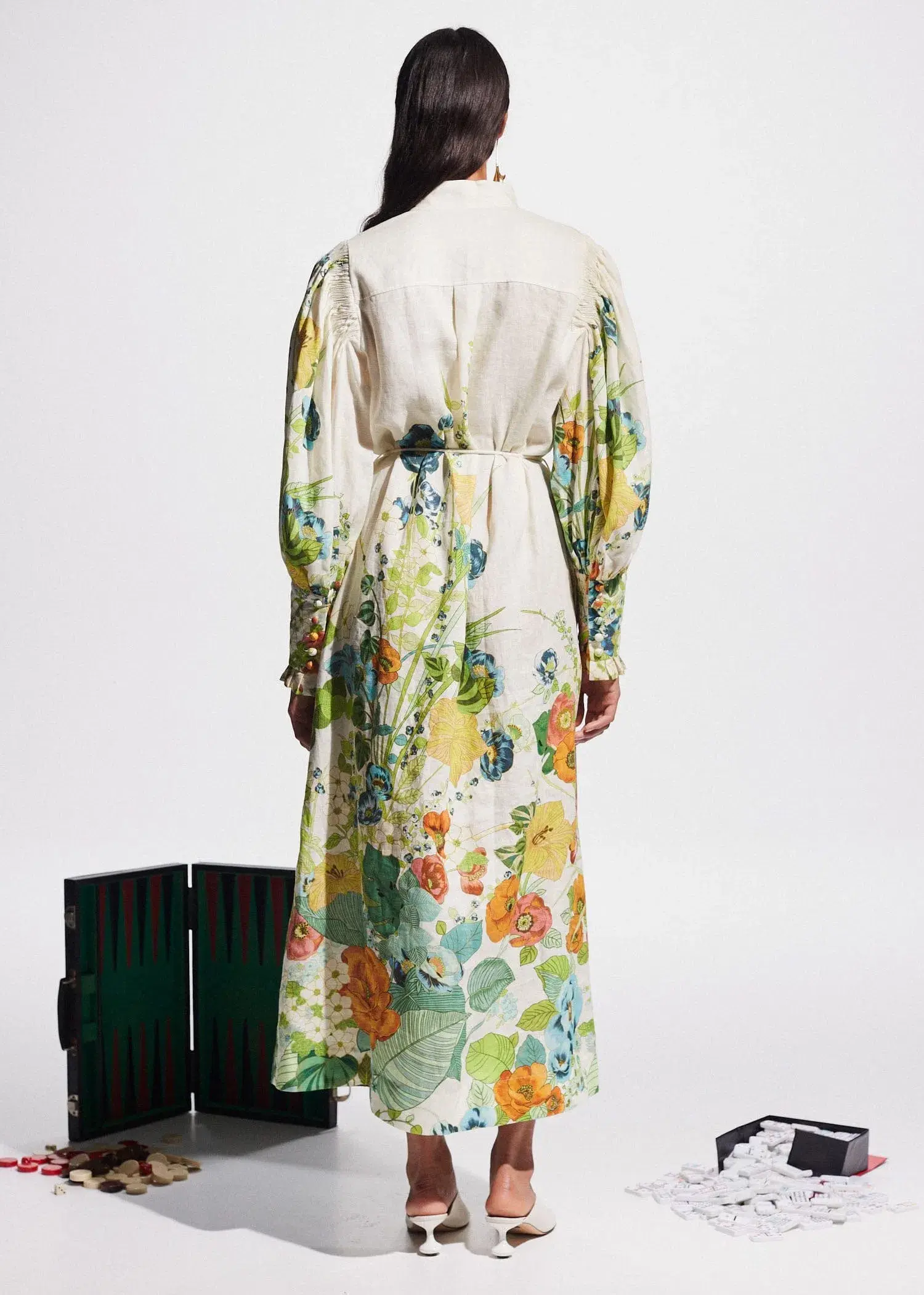 Alemais Constance Puff Sleeve Button Maxi Shirt Dress Size 14  - Image 7