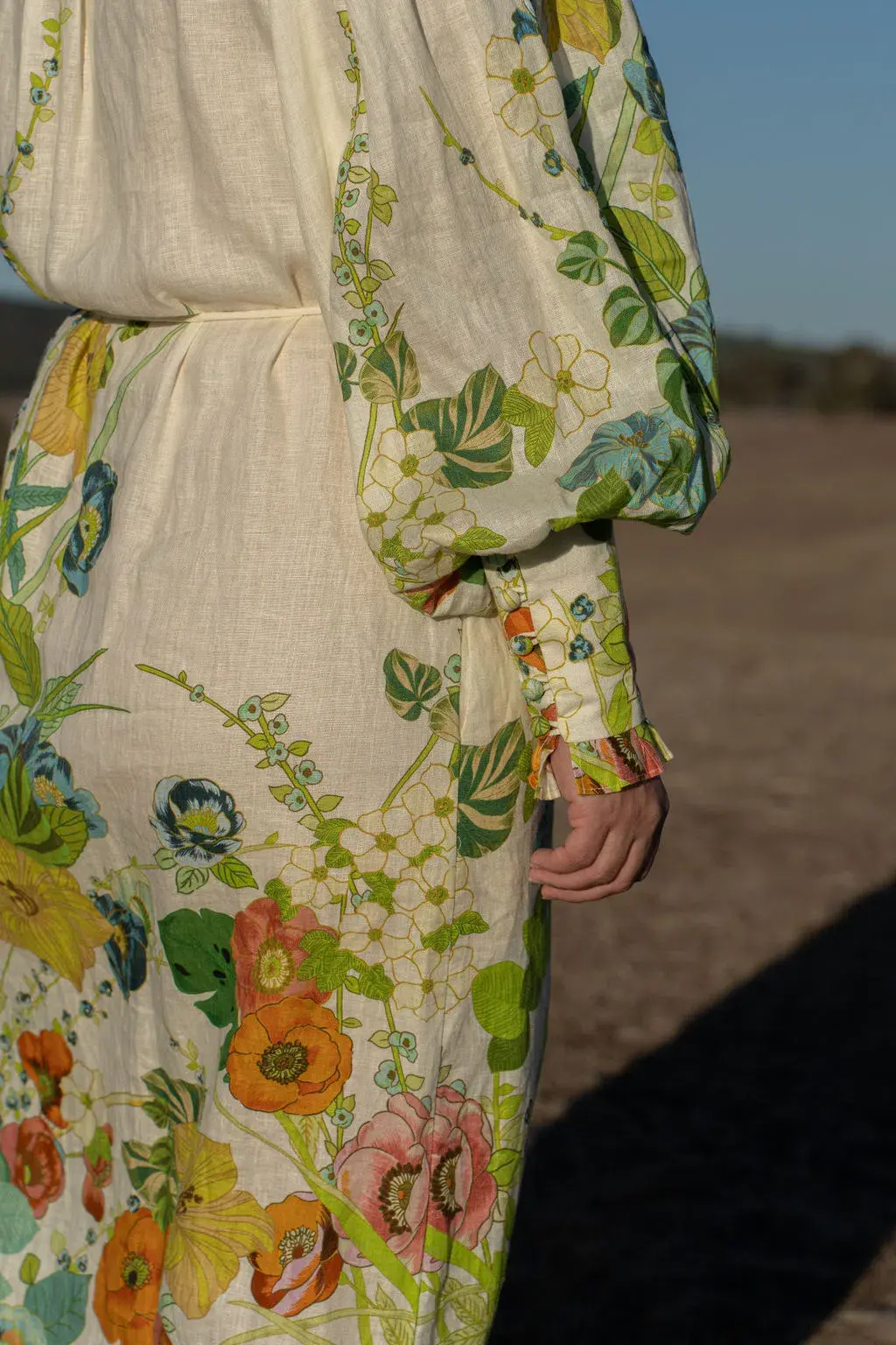 Alemais Constance Puff Sleeve Button Maxi Shirt Dress Size 14  - Image 4
