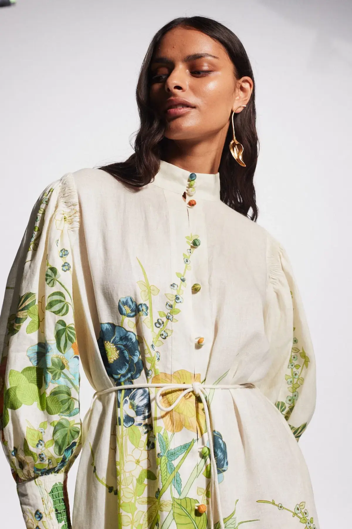 Alemais Constance Puff Sleeve Button Maxi Shirt Dress Size 14  - Image 9