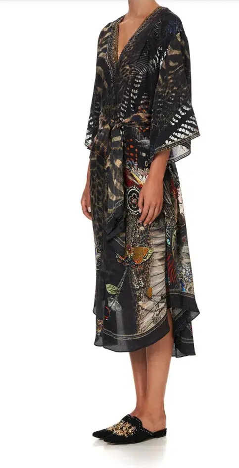 Camilla Treasure Chaser Loose Button Through Silk Dress Print Size 16 - Image 4